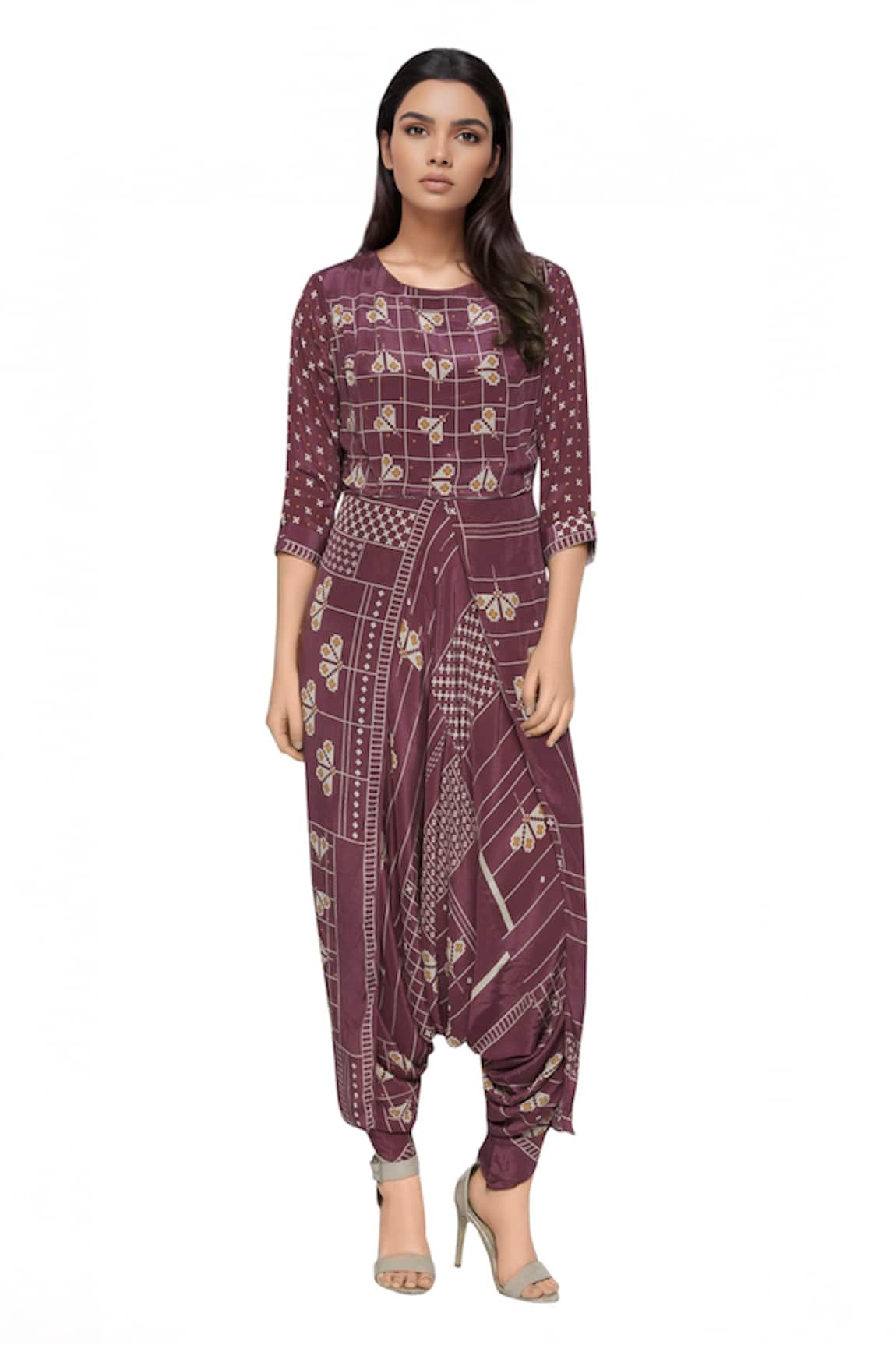 Soup By Sougat Paul Printed Cowl Draped Jumpsuit