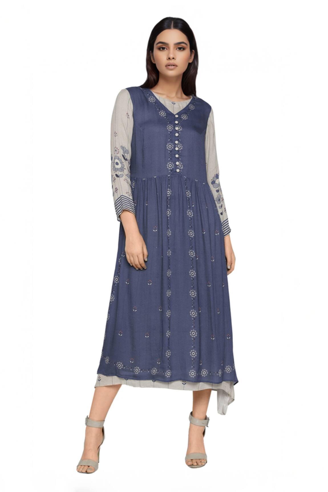 Soup By Sougat Paul Printed Layered Dress