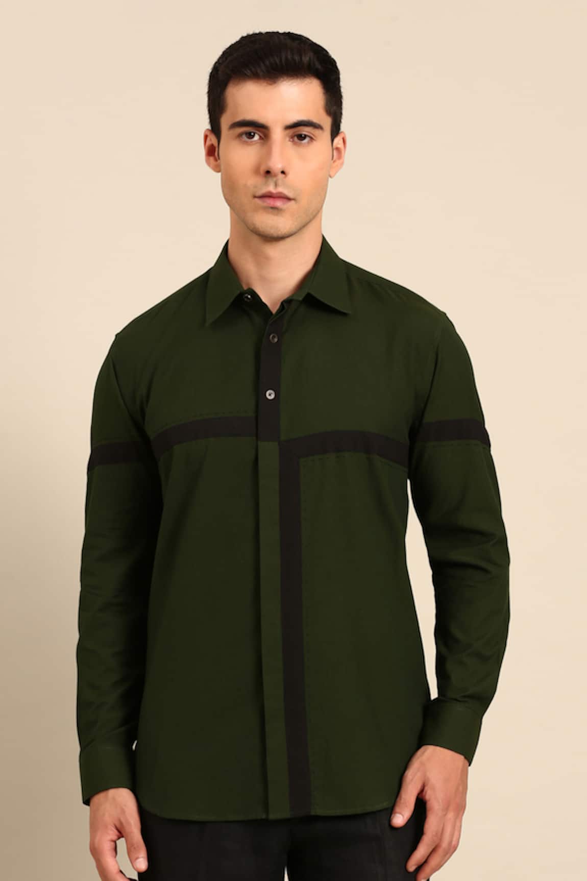 Mayank Modi - Men Color Block Shirt