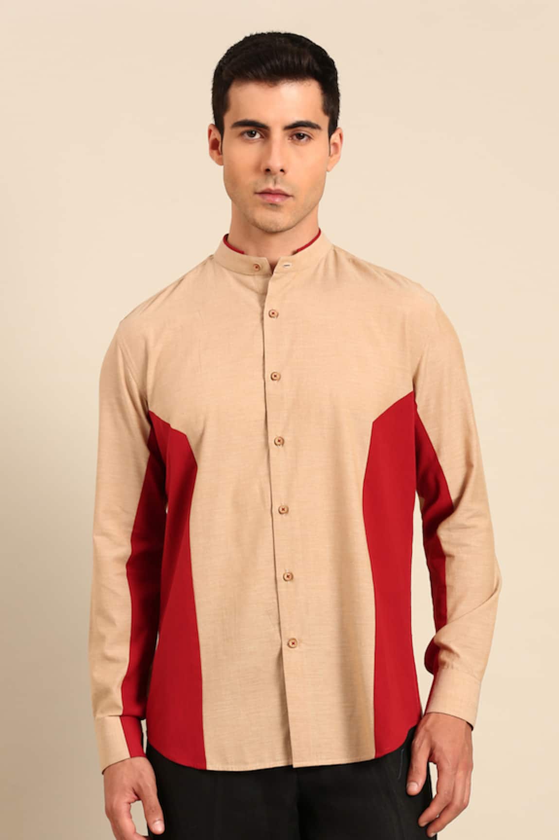 Mayank Modi - Men Color Block Shirt