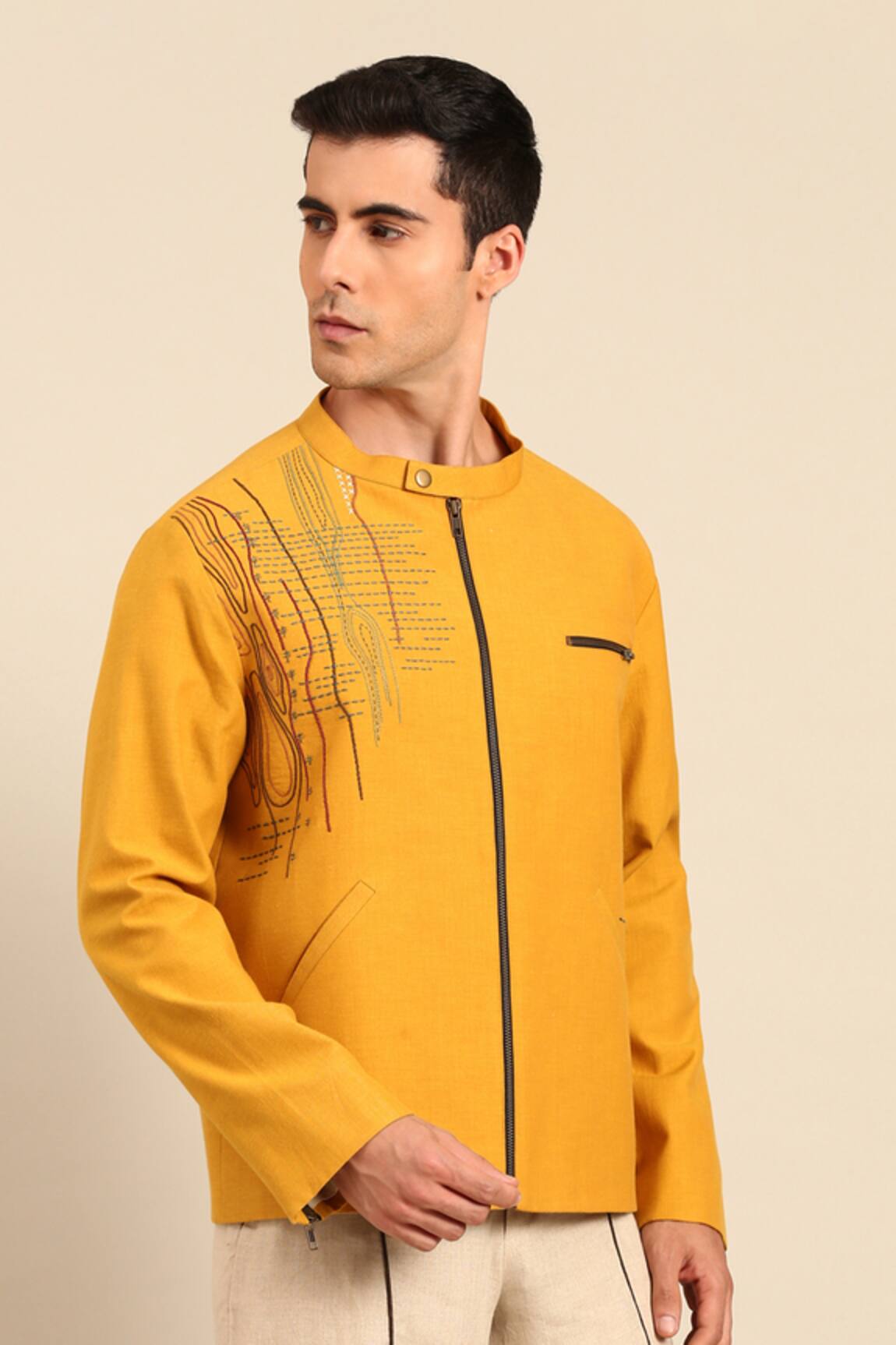 Mayank Modi - Men Embroidered Jacket