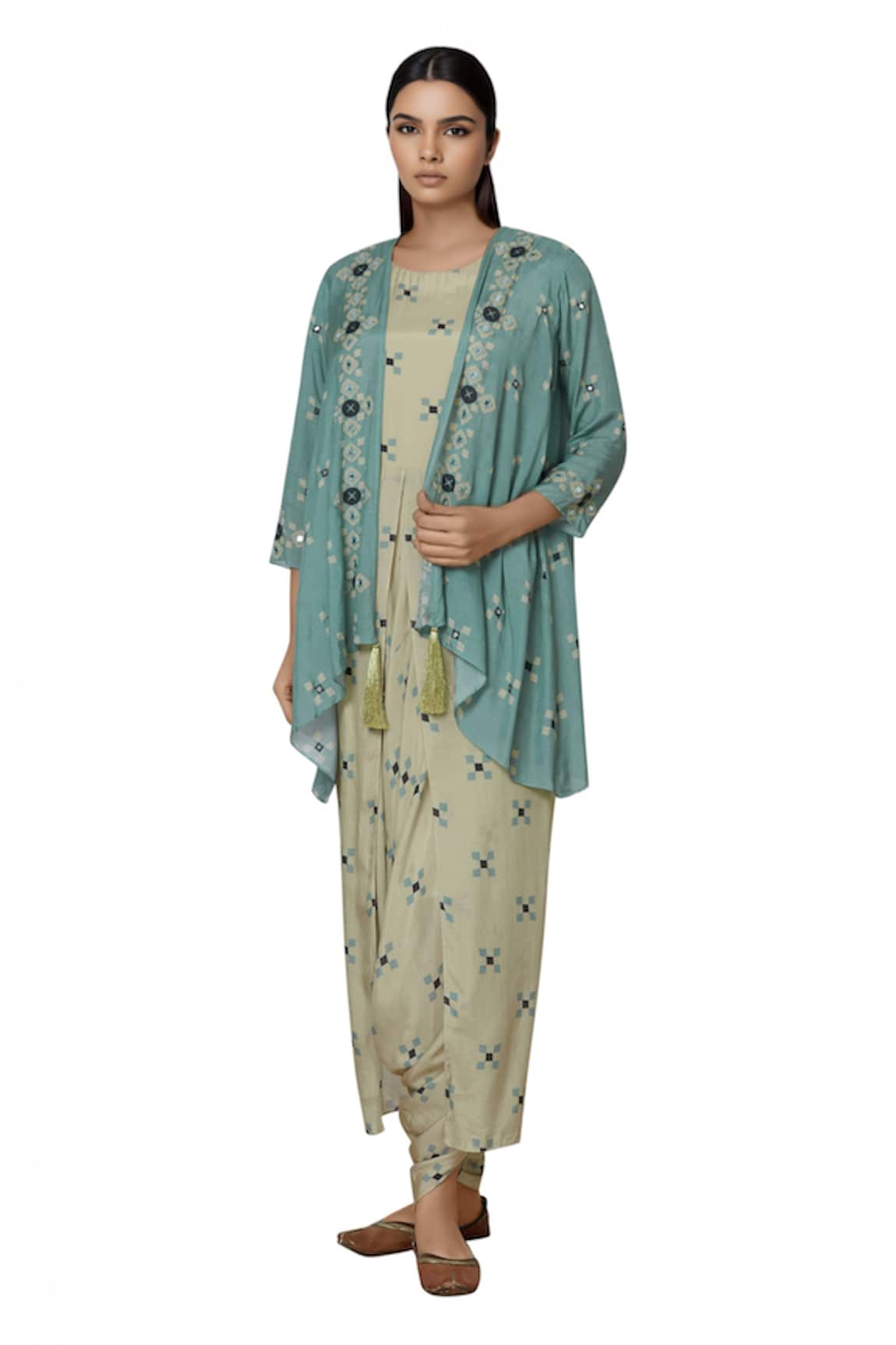 Soup By Sougat Paul Printed Jumpsuit with Jacket