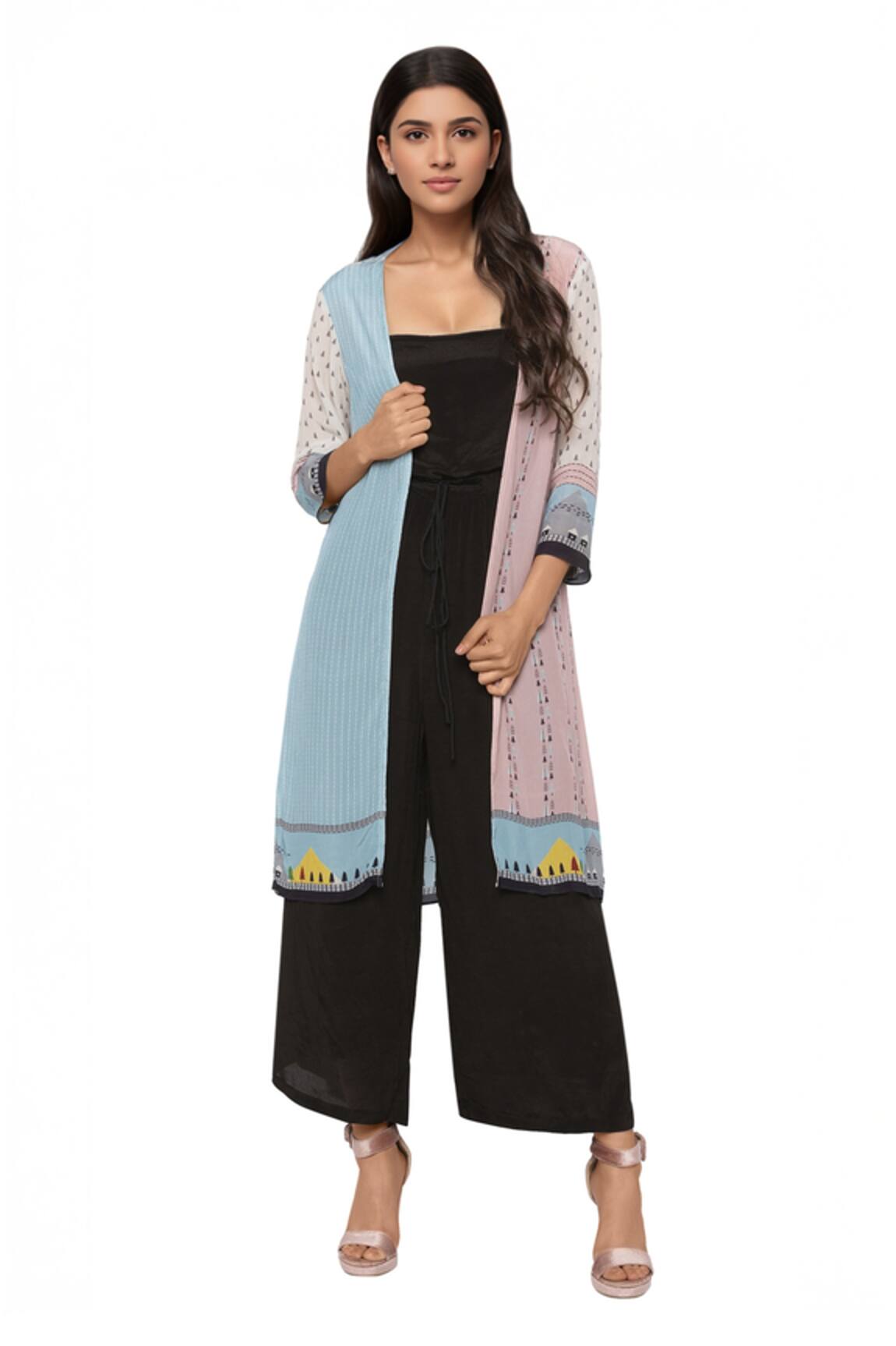 So Us By Sougatpaul Jumpsuit with Printed Jacket