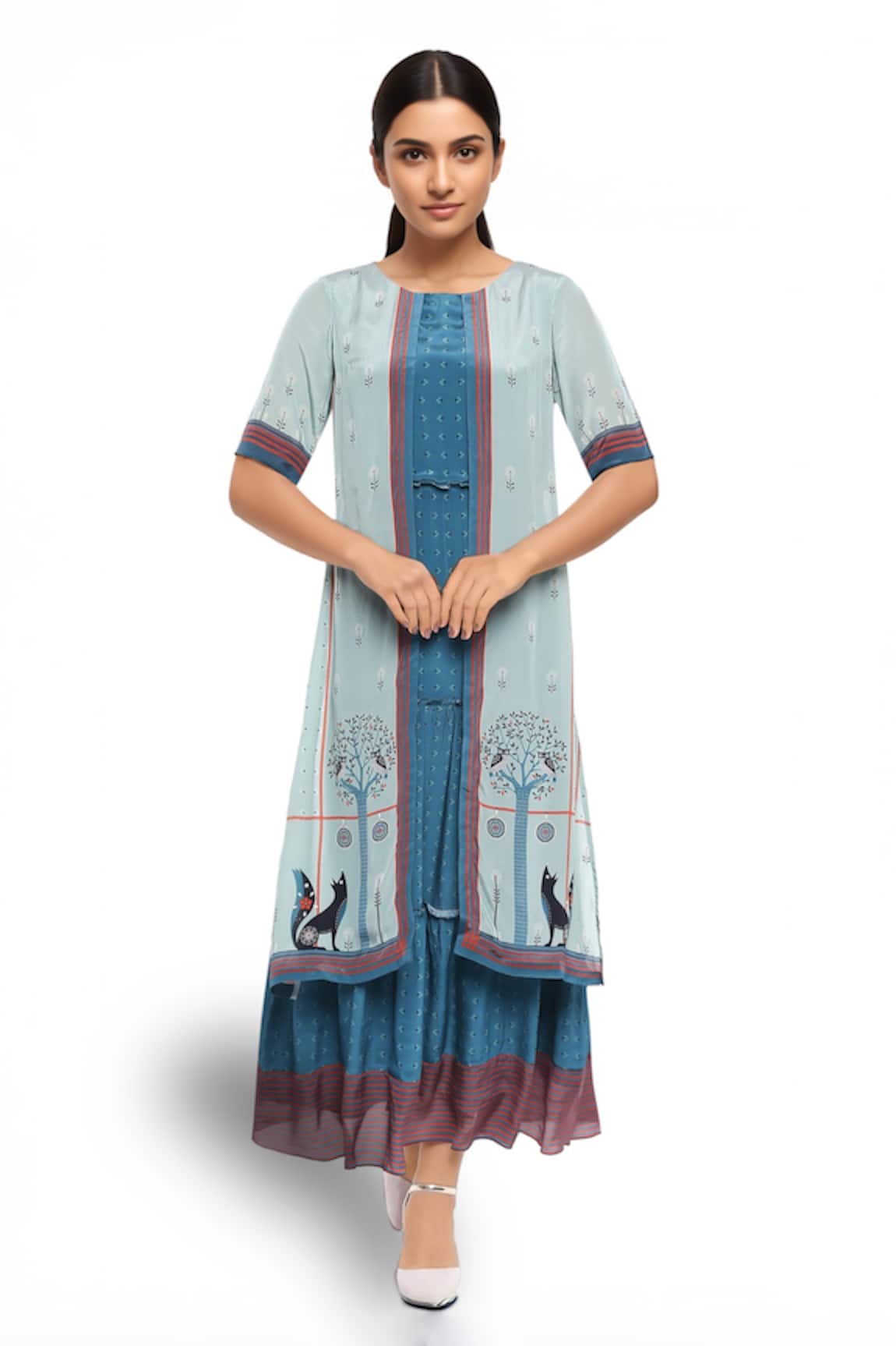 So Us By Sougatpaul Printed Maxi Dress