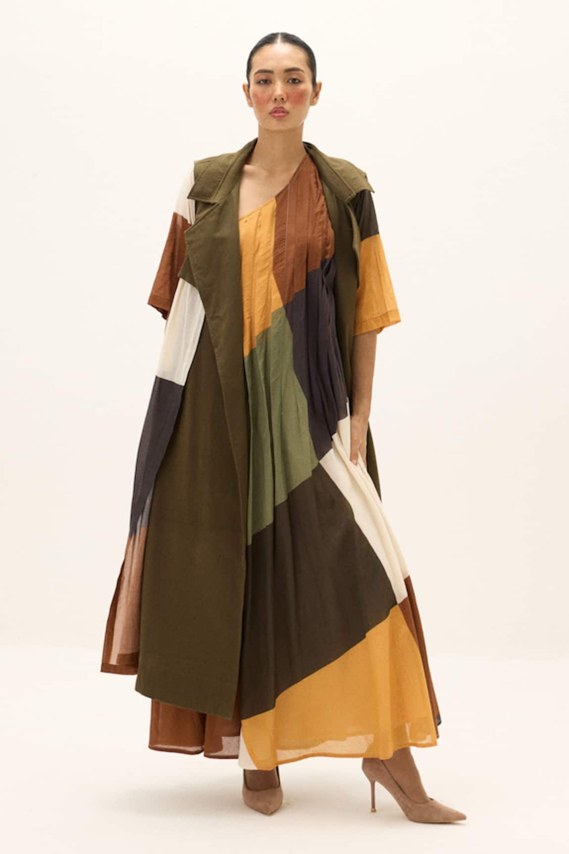 Kharakapas Autumn Veil Cotton Trench Coat