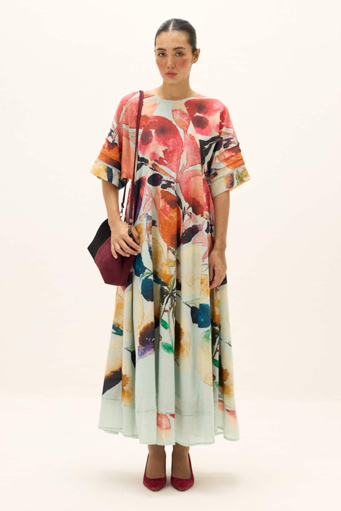 Kharakapas Valencia Floral Print Dress