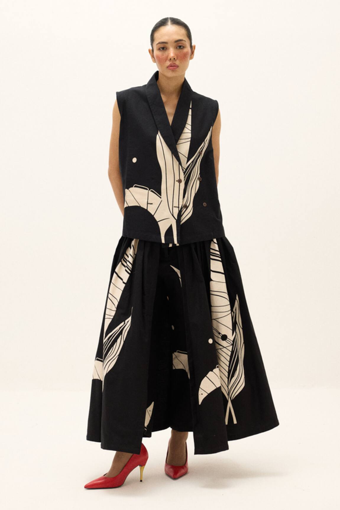 Kharakapas Palmsway Print Blazer