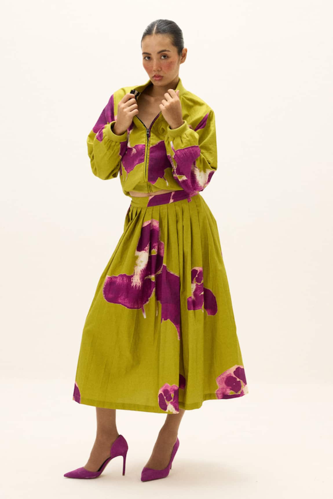 Kharakapas Ladybloom Print Bomber Jacket