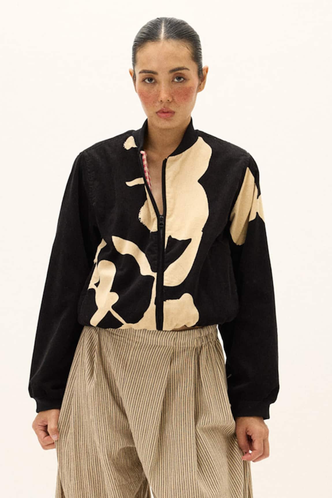 Kharakapas Shade Cotton Bomber Jacket