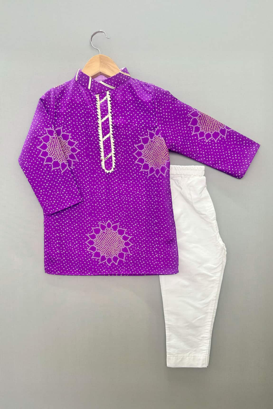 Label Neeti Purple Printed Kurta Set 