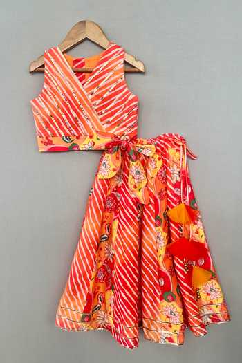 Label Neeti Leheriya Pattern Lehenga Set 