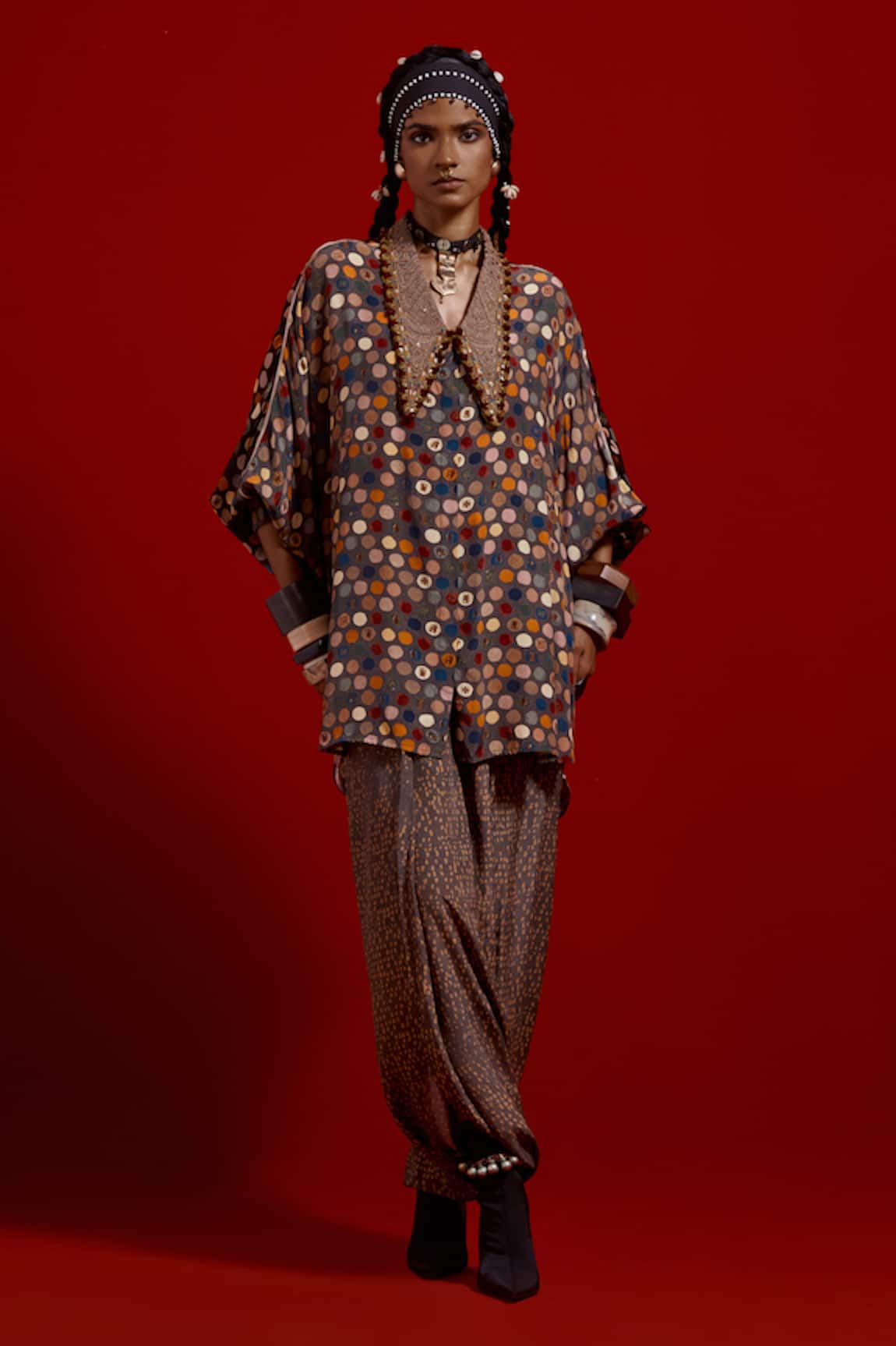 Aseem Kapoor Mandala Shirt & Draped Pant Set