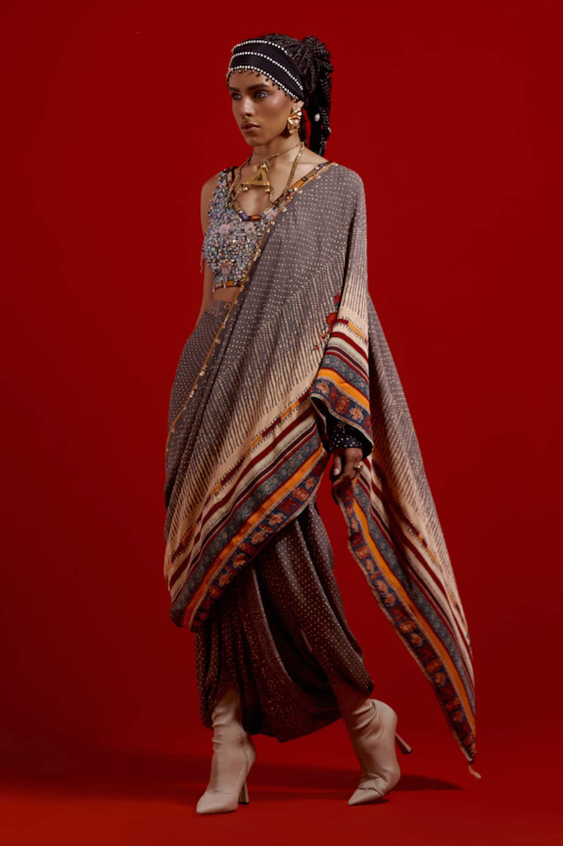 Aseem Kapoor Sadhvi Draped Saree With Blouse