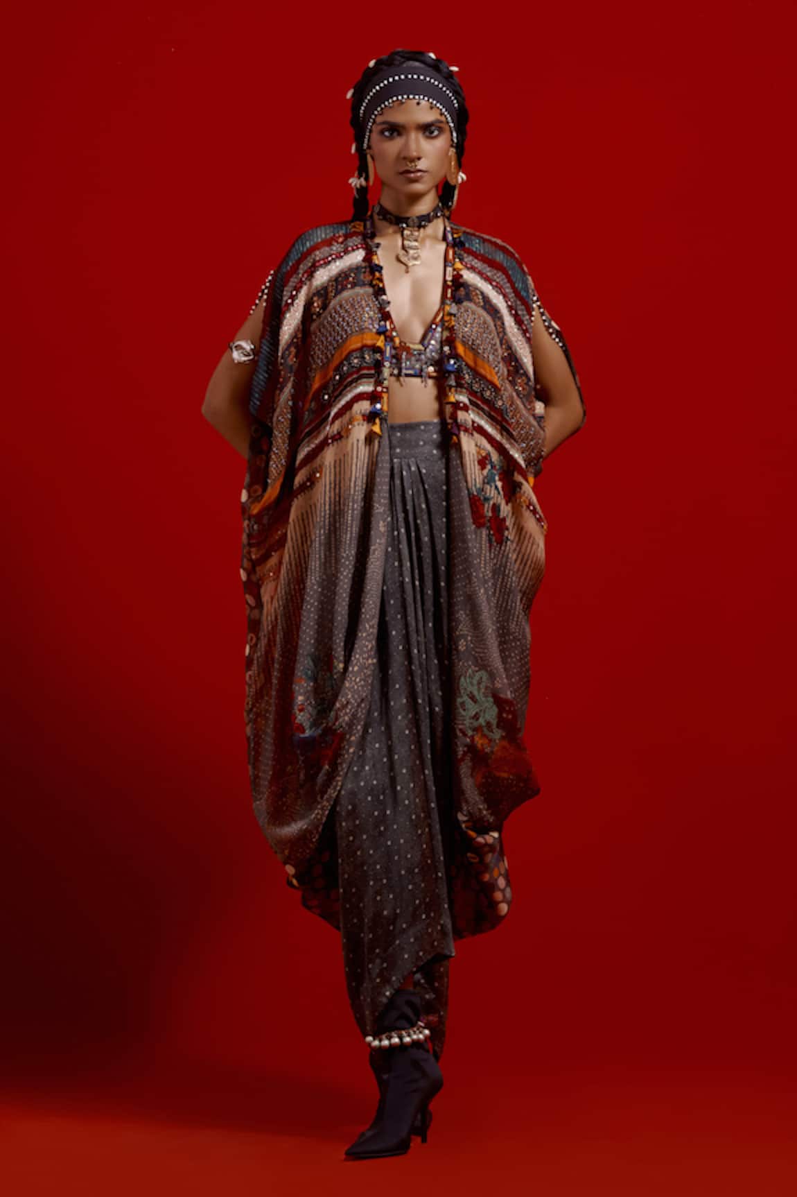 Aseem Kapoor Ritu Kaftan Jacket & Skirt Set