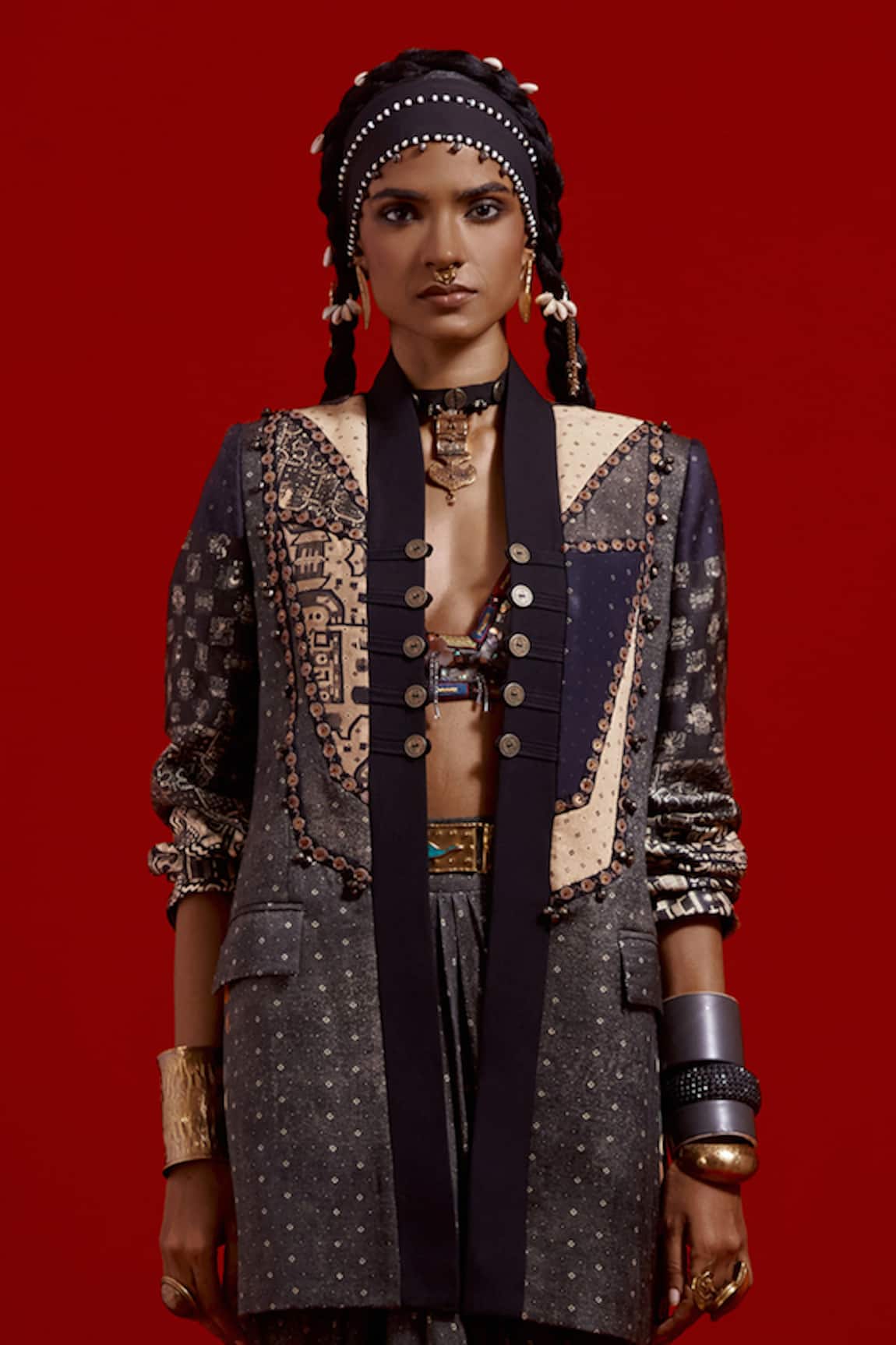 Aseem Kapoor Open Dhana Printed Jacket