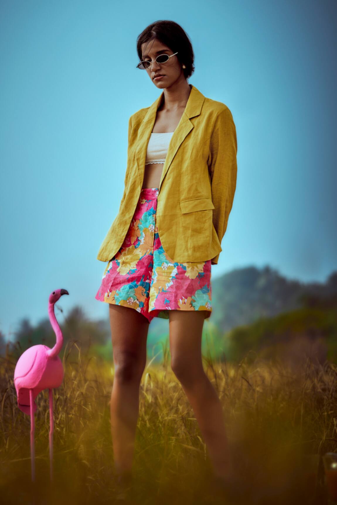 Linen Bloom Printed Shorts