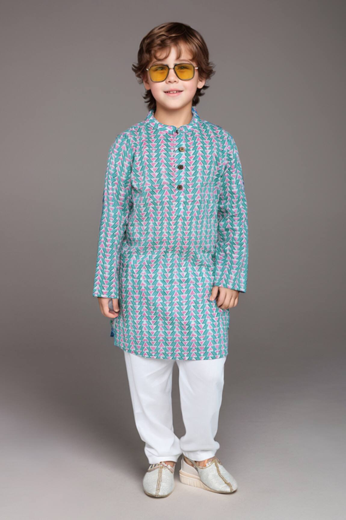 Petite Pomme Abstract Printed Kurta & Pyjama Set 