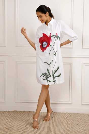 Betrue Red Poppy Shirt Dress