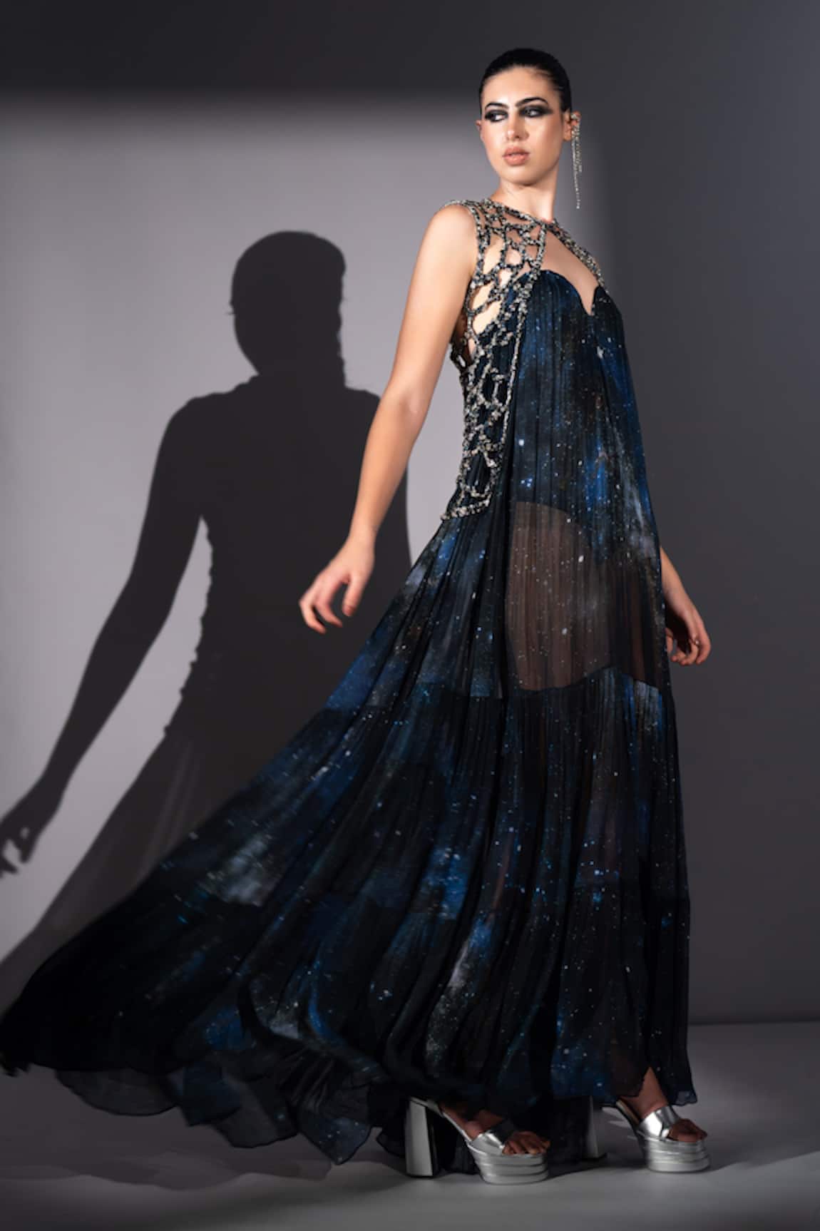 Nikita Mhaisalkar Galaxy Printed Maxi Dress 