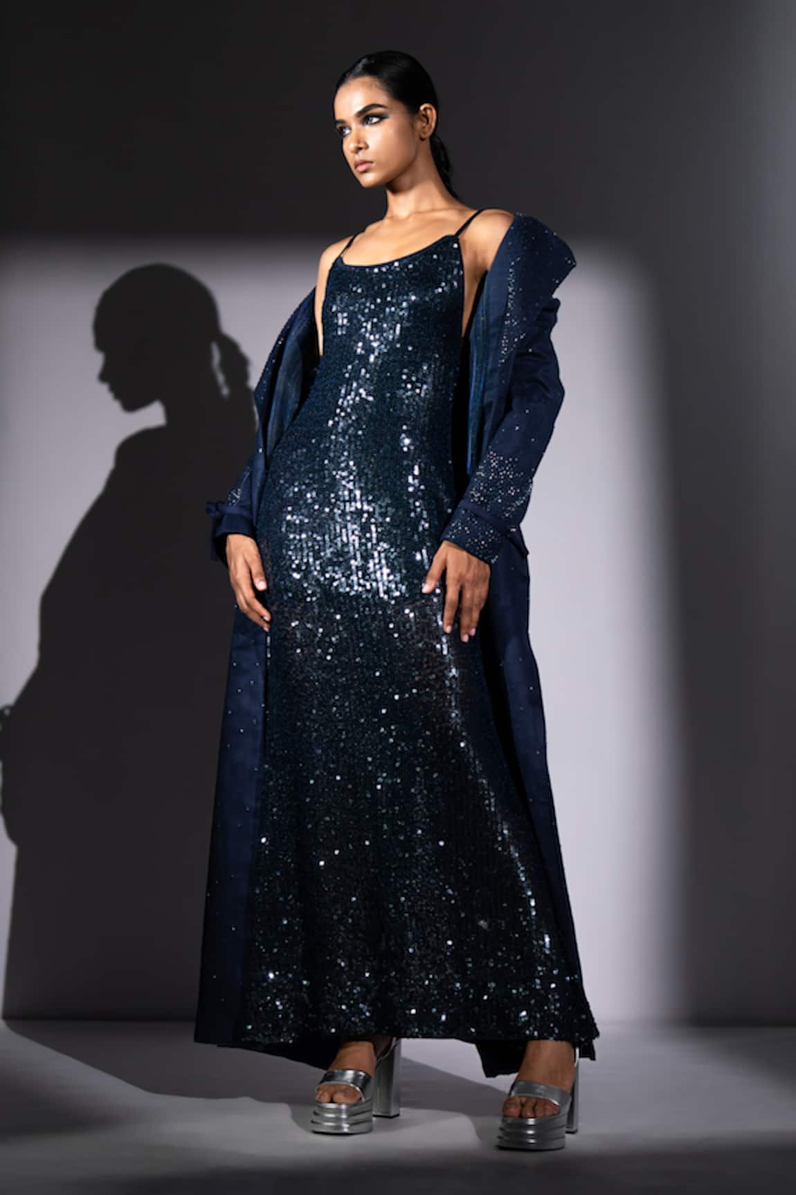 Nikita Mhaisalkar Star Shower Embroidered Trench Jacket