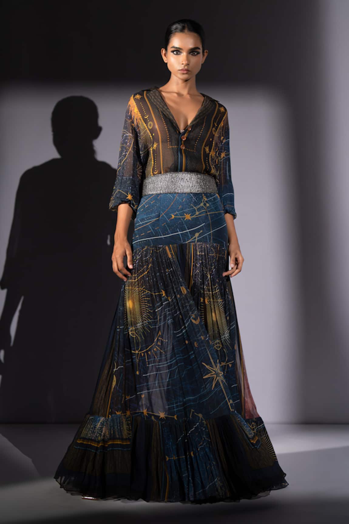 Nikita Mhaisalkar Galaxy Placement Print Blouse