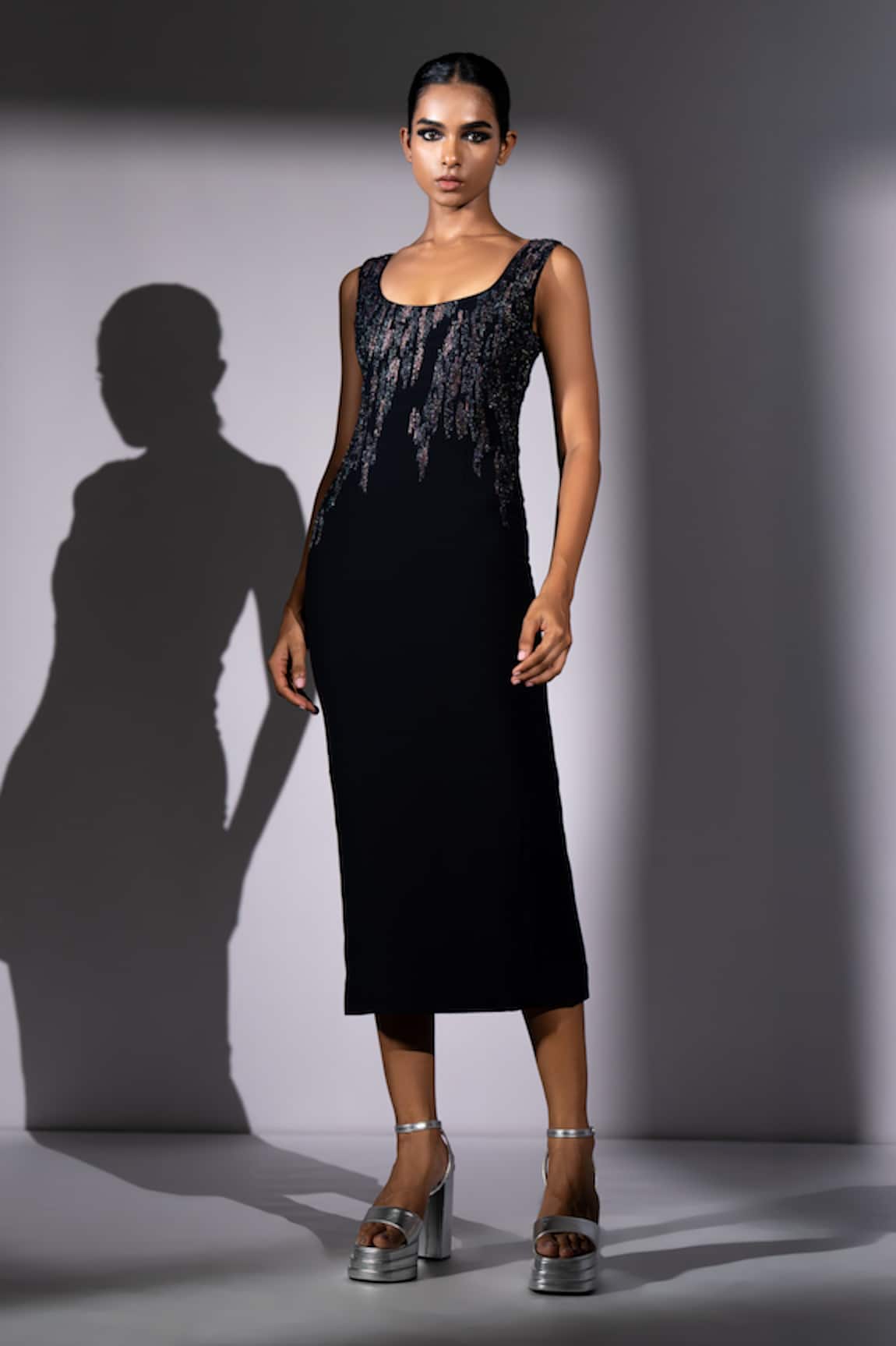 Nikita Mhaisalkar Meteor Embroidered Midi Dress