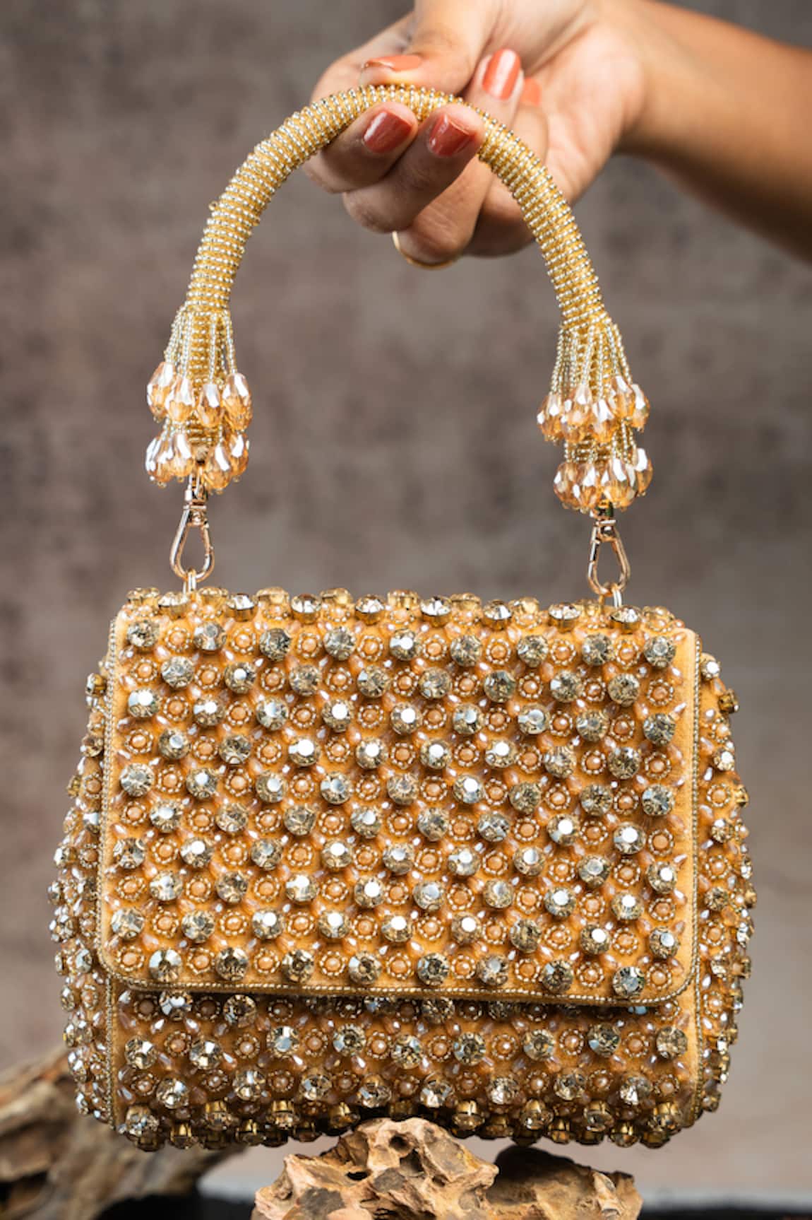 Nayaab By Sonia Aurora Crystal Embellished Bag