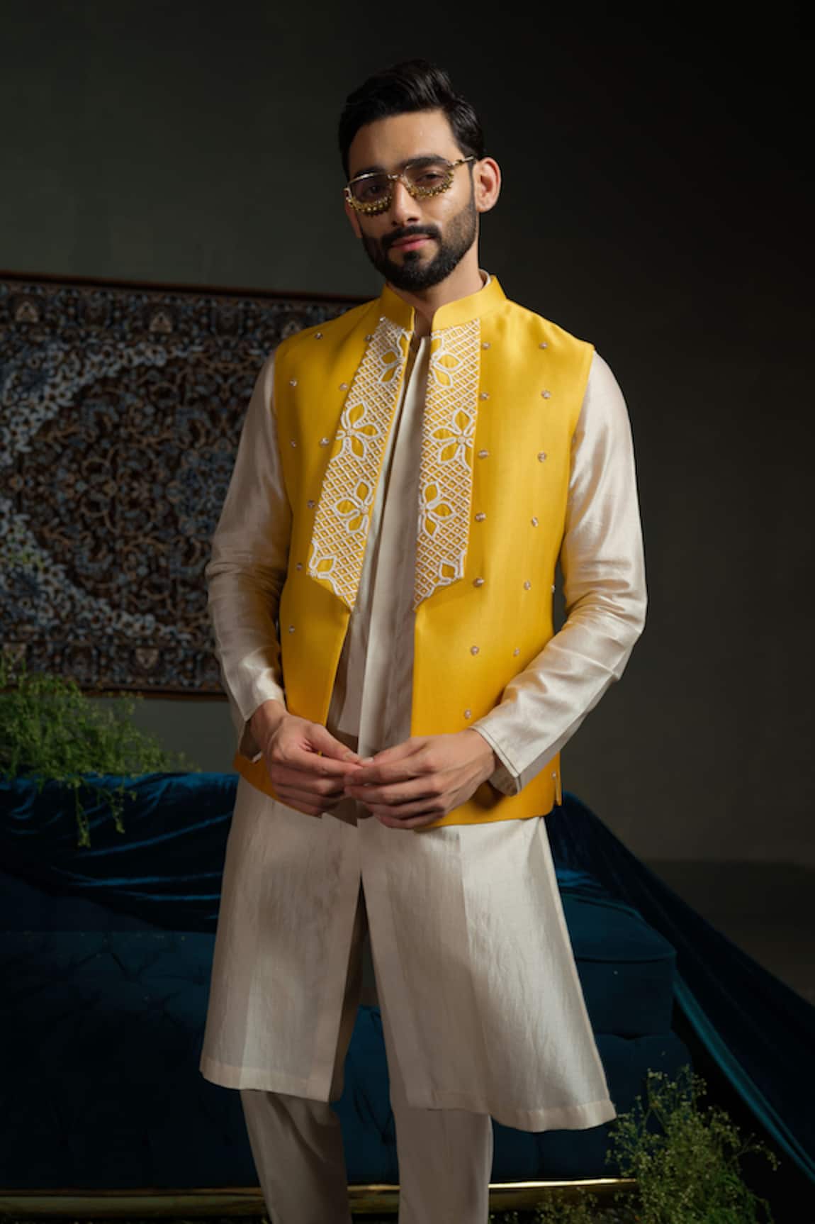 Runit Gupta Mari Ombre Nehru Jacket