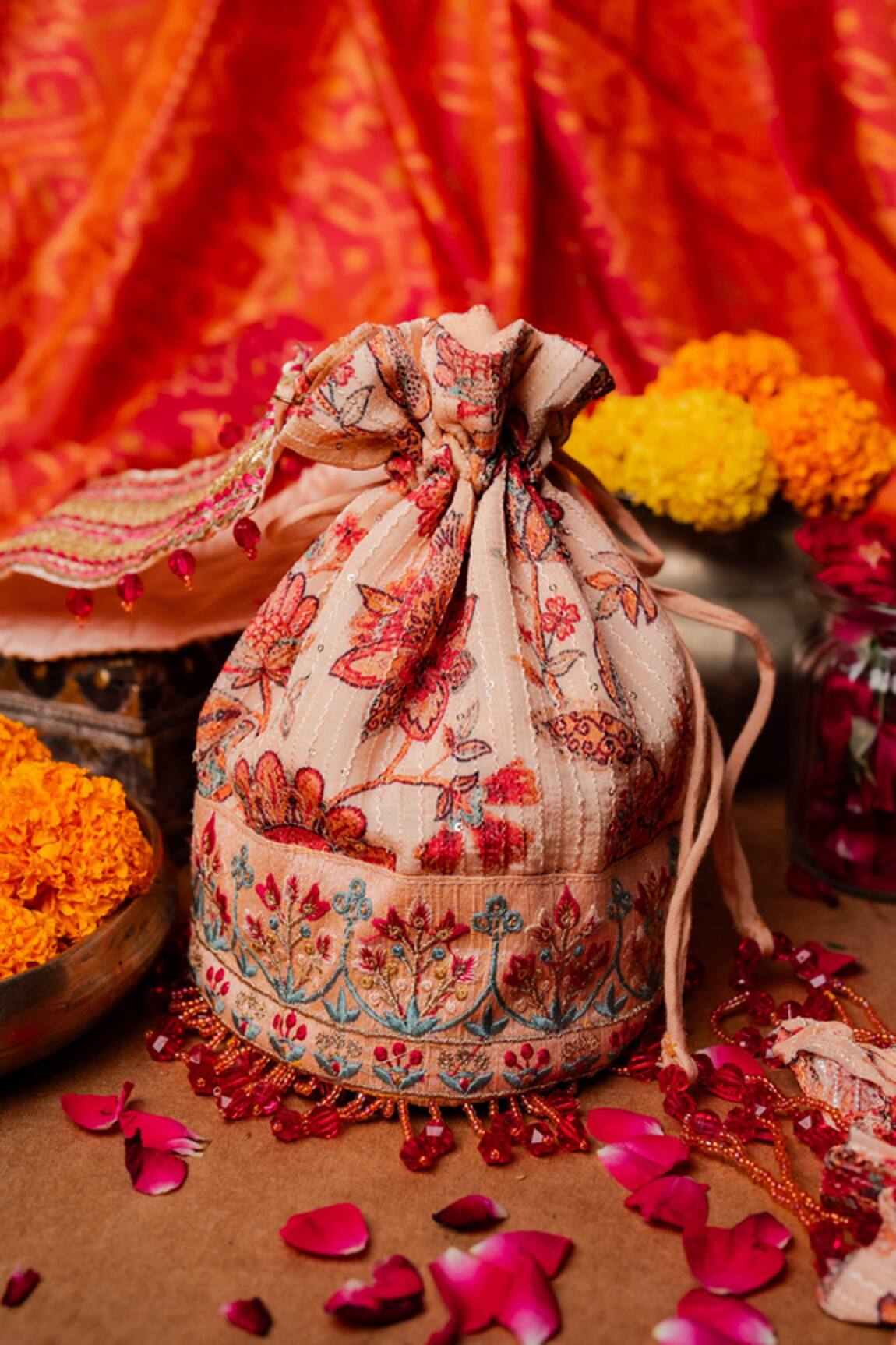 House Of Ekara Jugni Embroidered Potli 