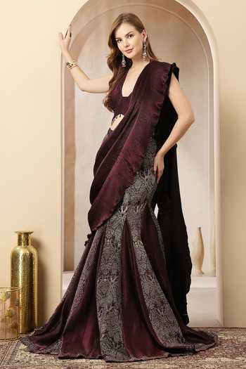Soniya G Gul-E-Sham Pre-Draped Saree & Blouse Set 