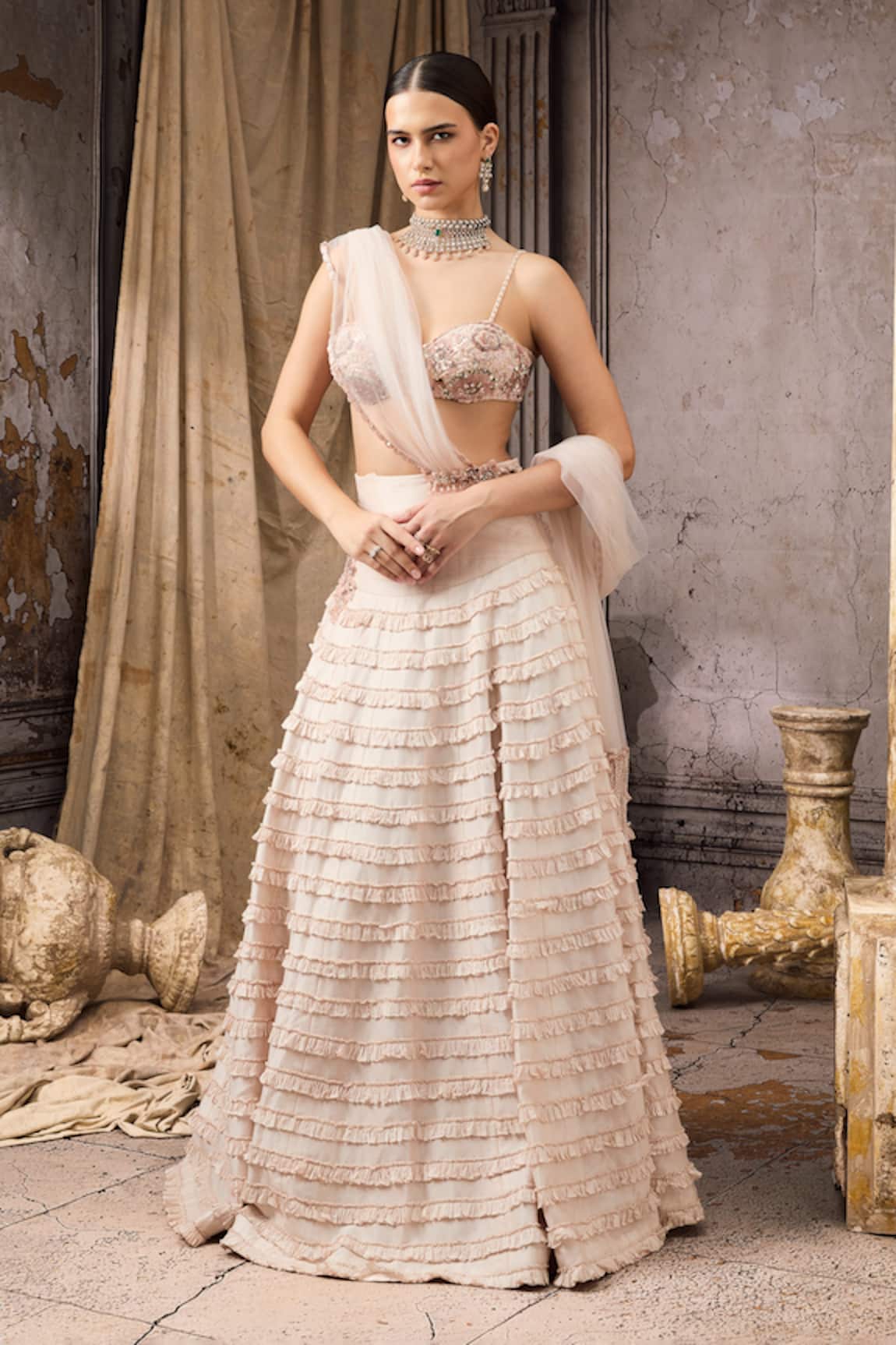 Rocky Star Hand Embroidered Sequin & Beadwork Lehenga Set