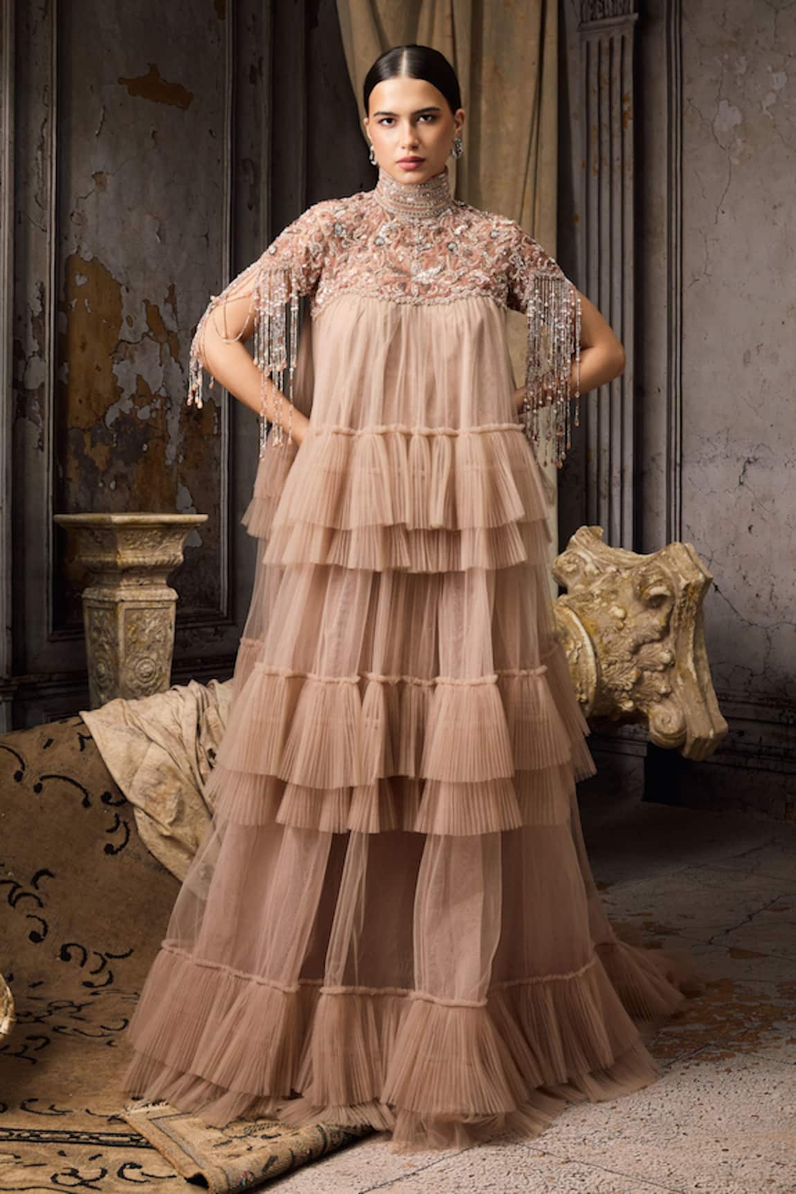 Rocky Star Hand Embroidered Gown