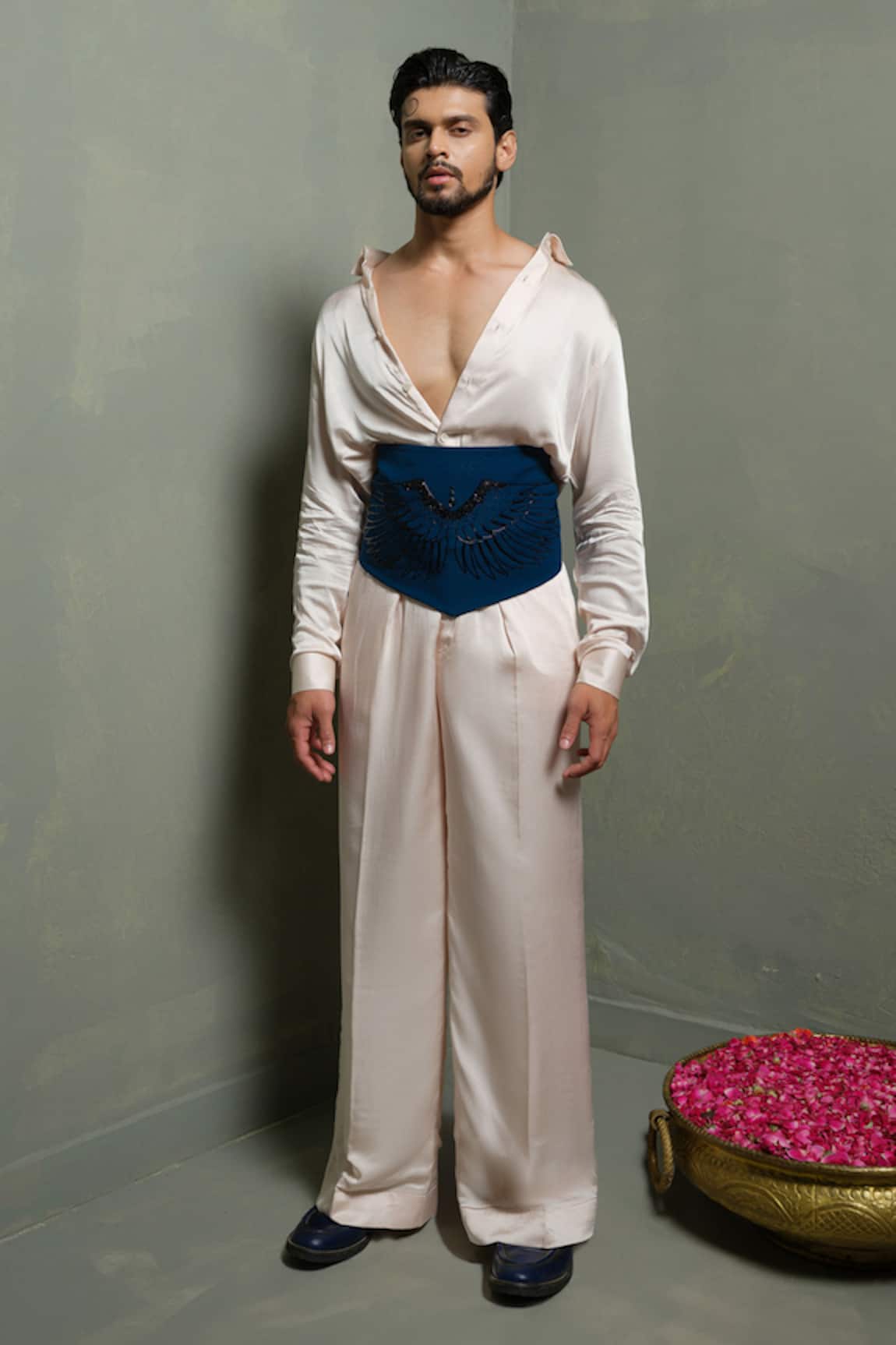 Runit Gupta Silk Shirt & Pant Set