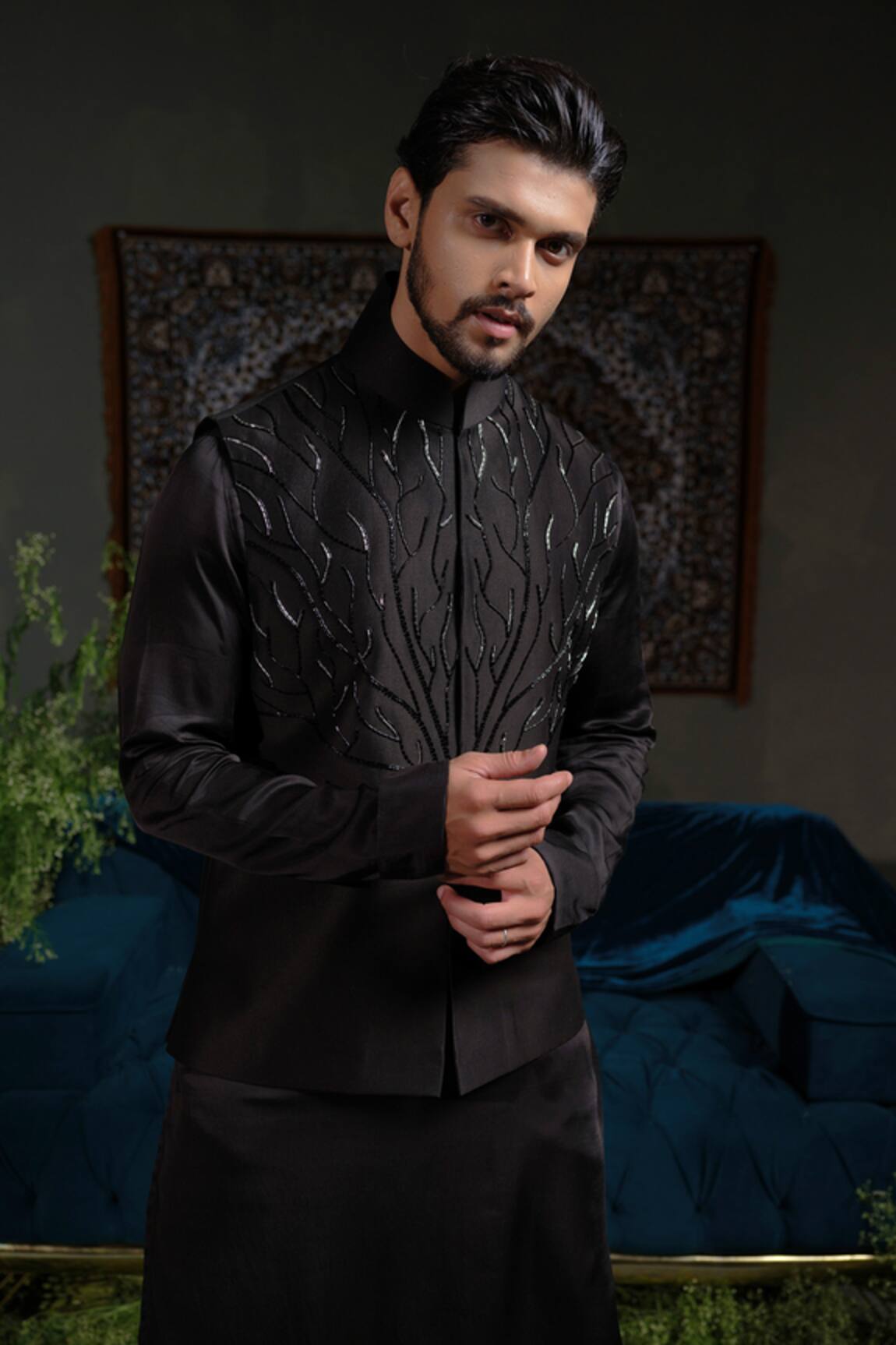 Runit Gupta Black Thunder Nehru Jacket