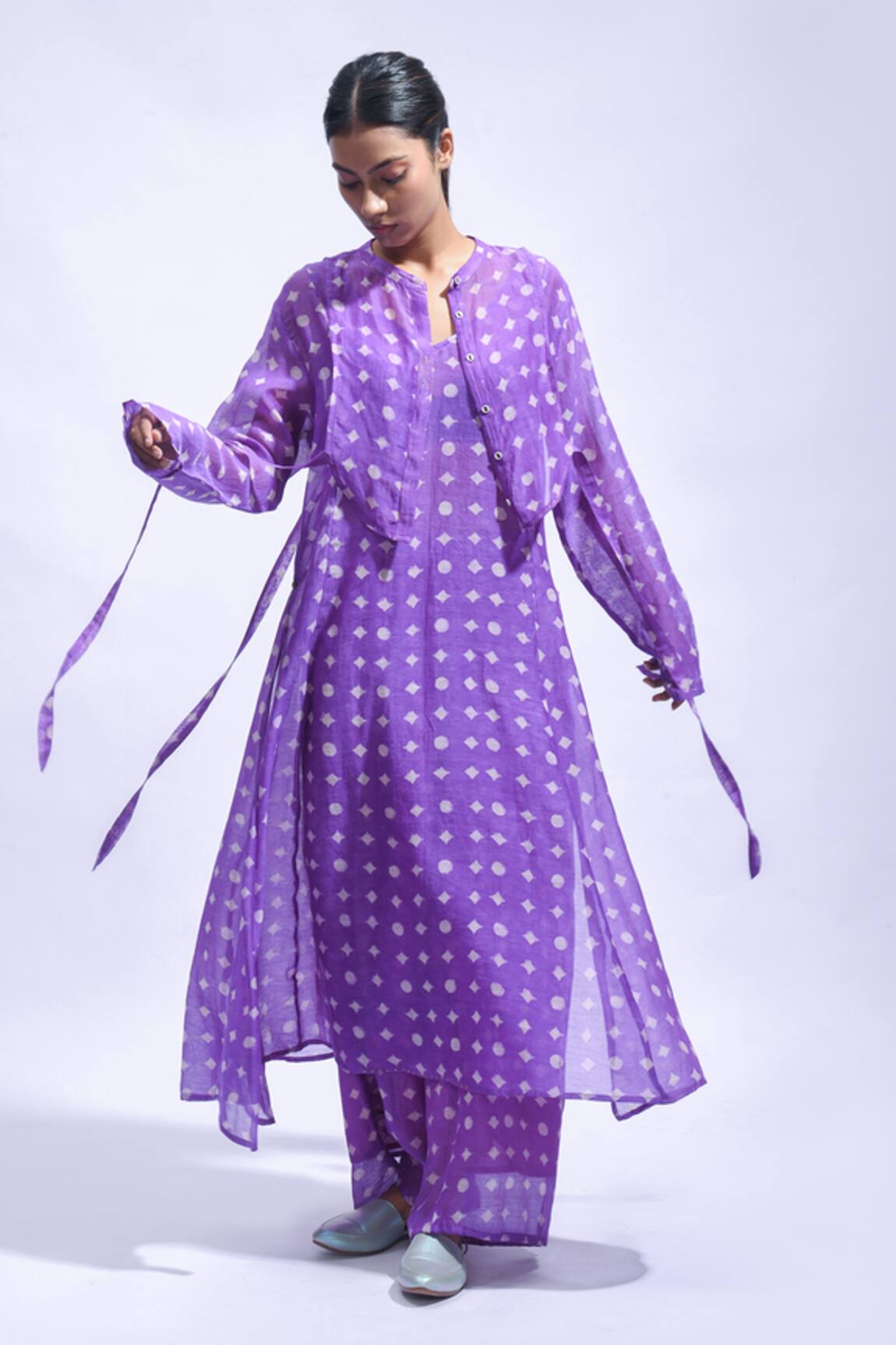JAYATI GOENKA Chanderi Silk Printed Kurta & Pant Set