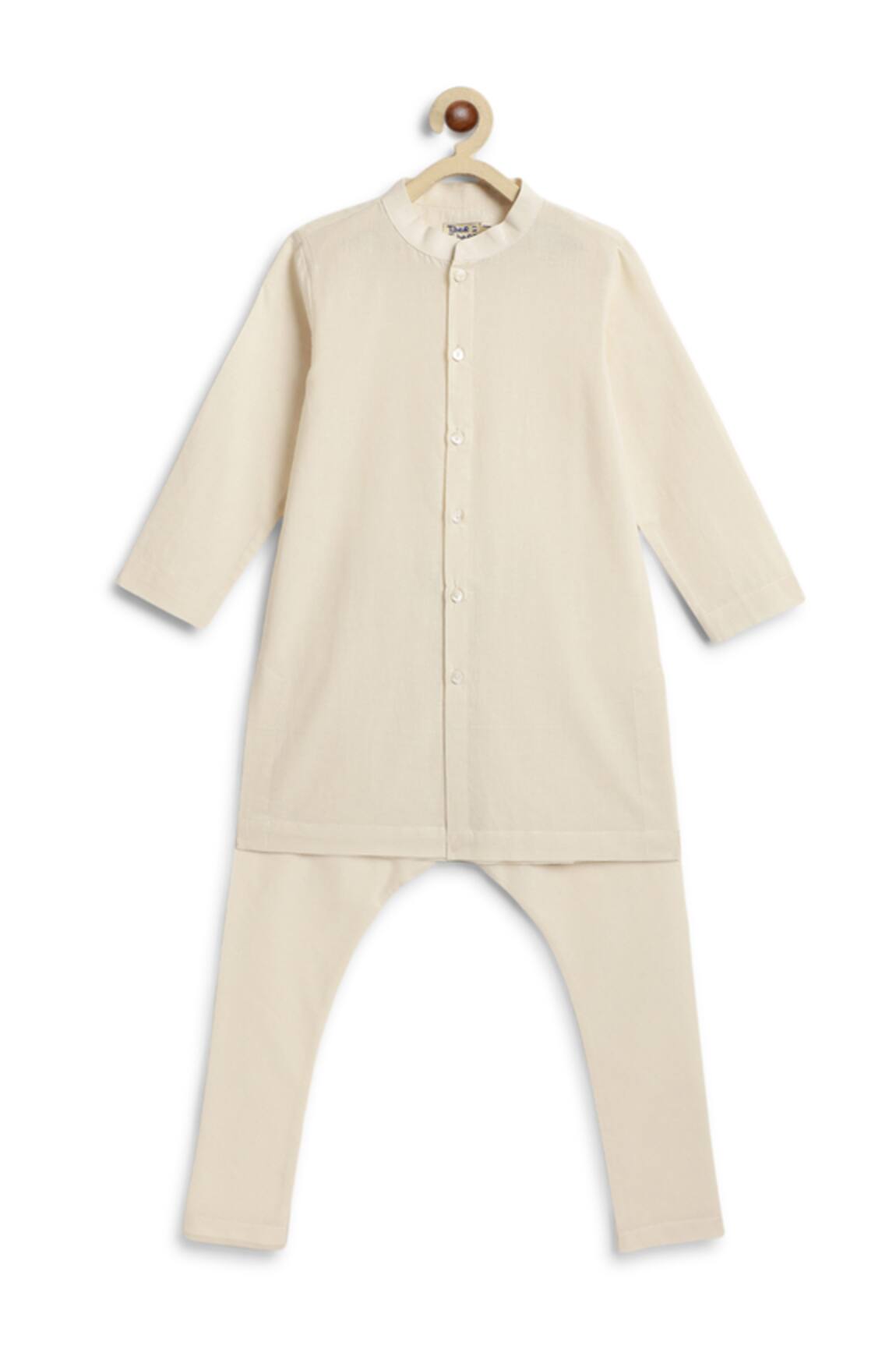 Tiber Taber Plain Cotton Kurta & Pyjama Set