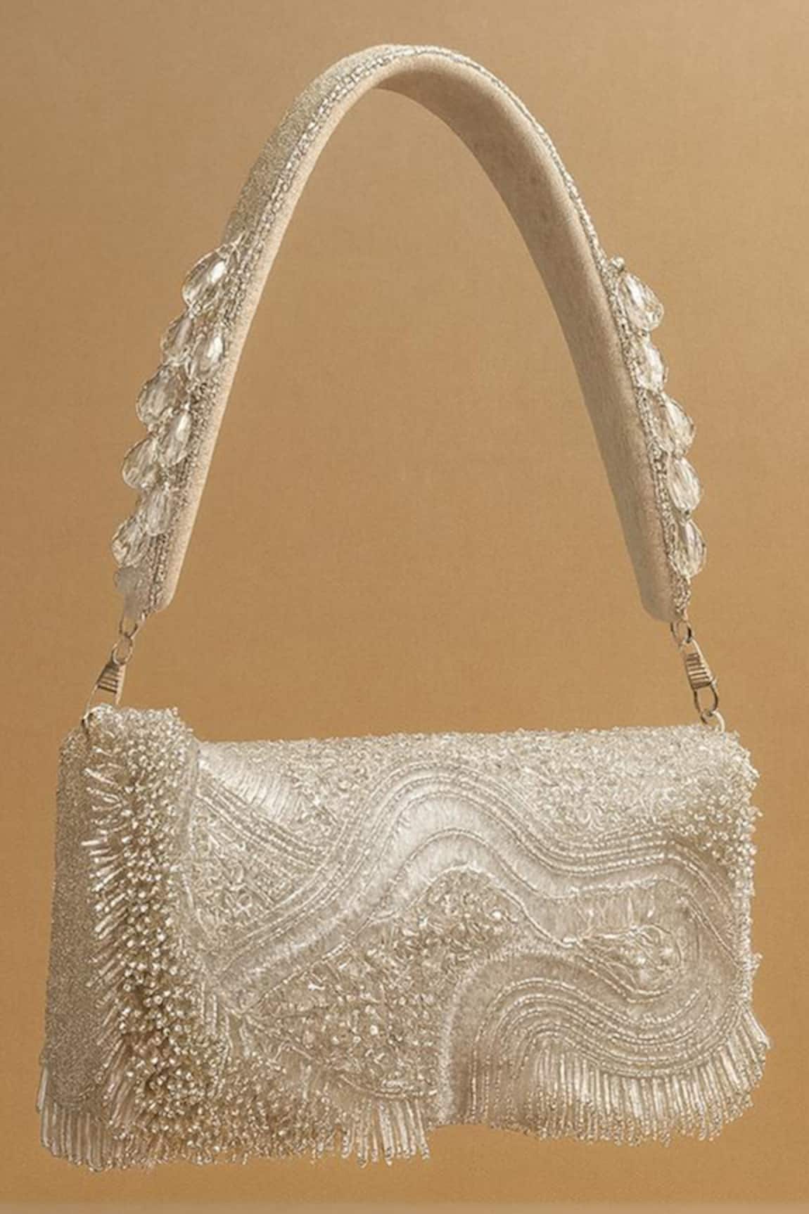 Tasna Kardana Crystal & Sequin Embroidered Clutch