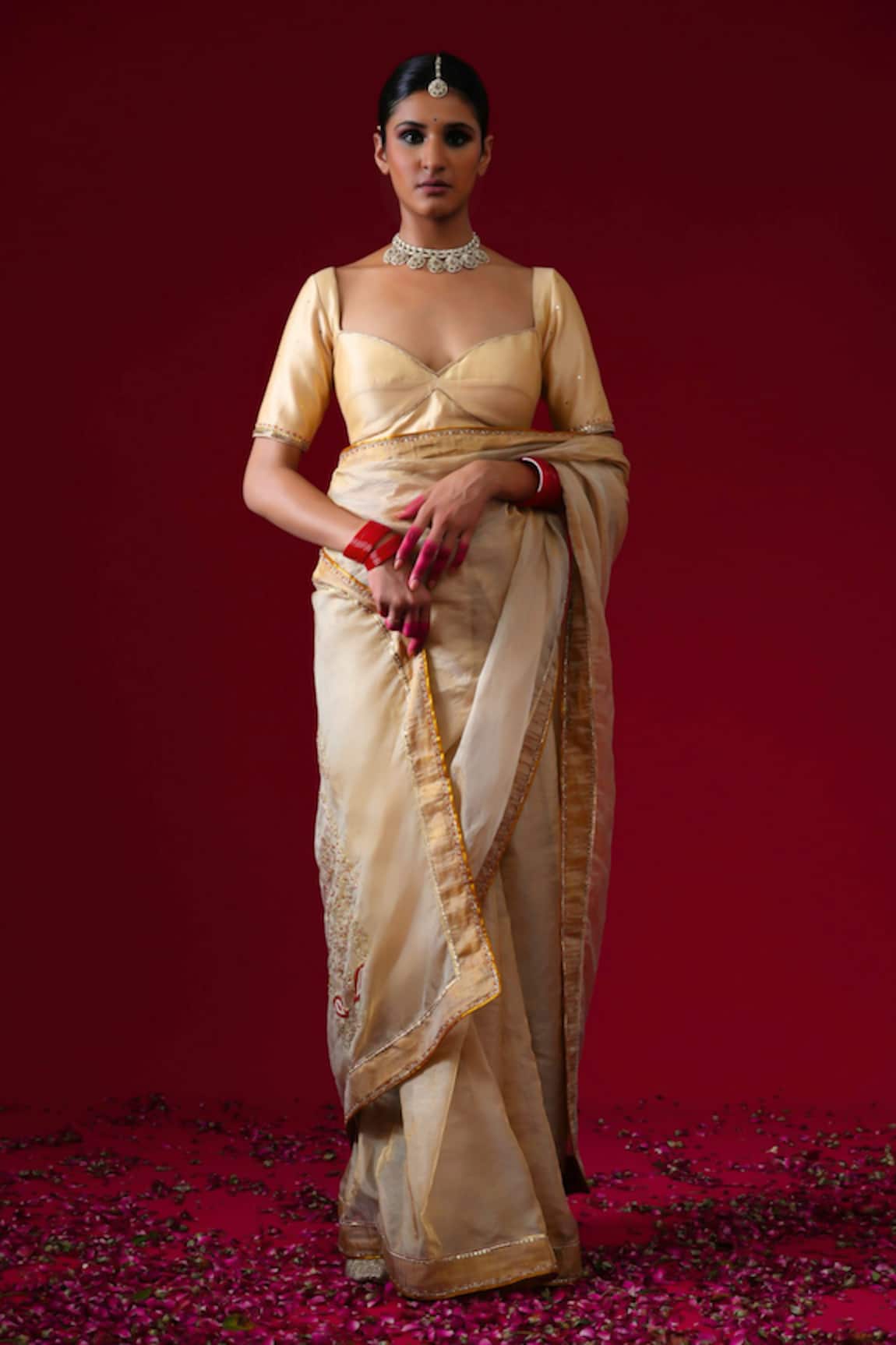 Kalakari By Akanksha Padmini Organza Saree With Blouse