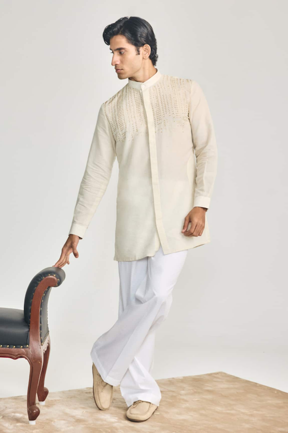 Project Bandi X AZA Cotton Linen Wide Leg Trouser