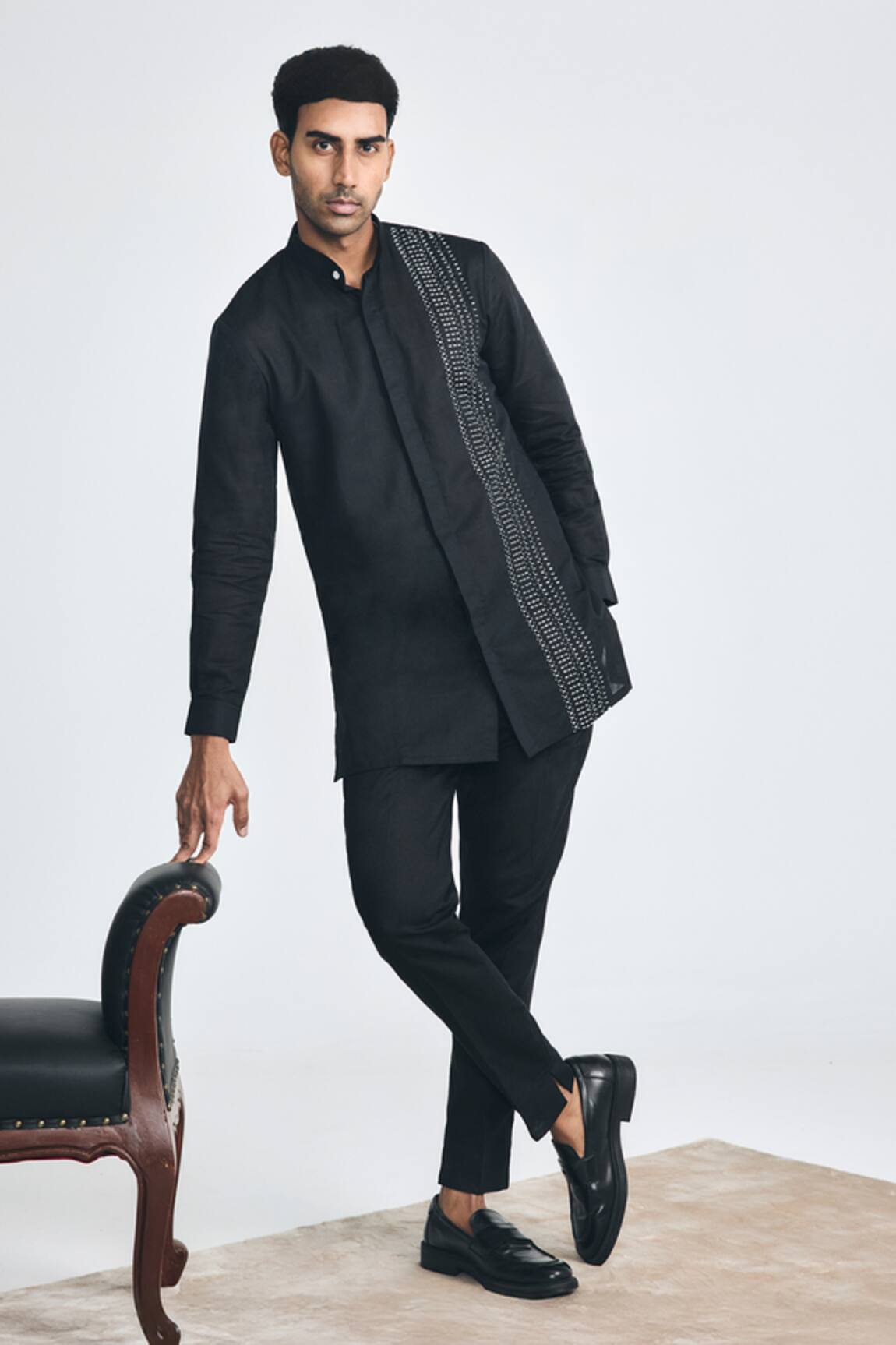 Project Bandi X AZA Cotton Linen Slit Hem Trouser 