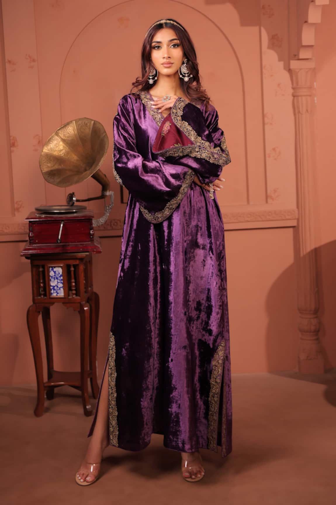 RICHA AHLUWALIA Silk Velvet Kaftan