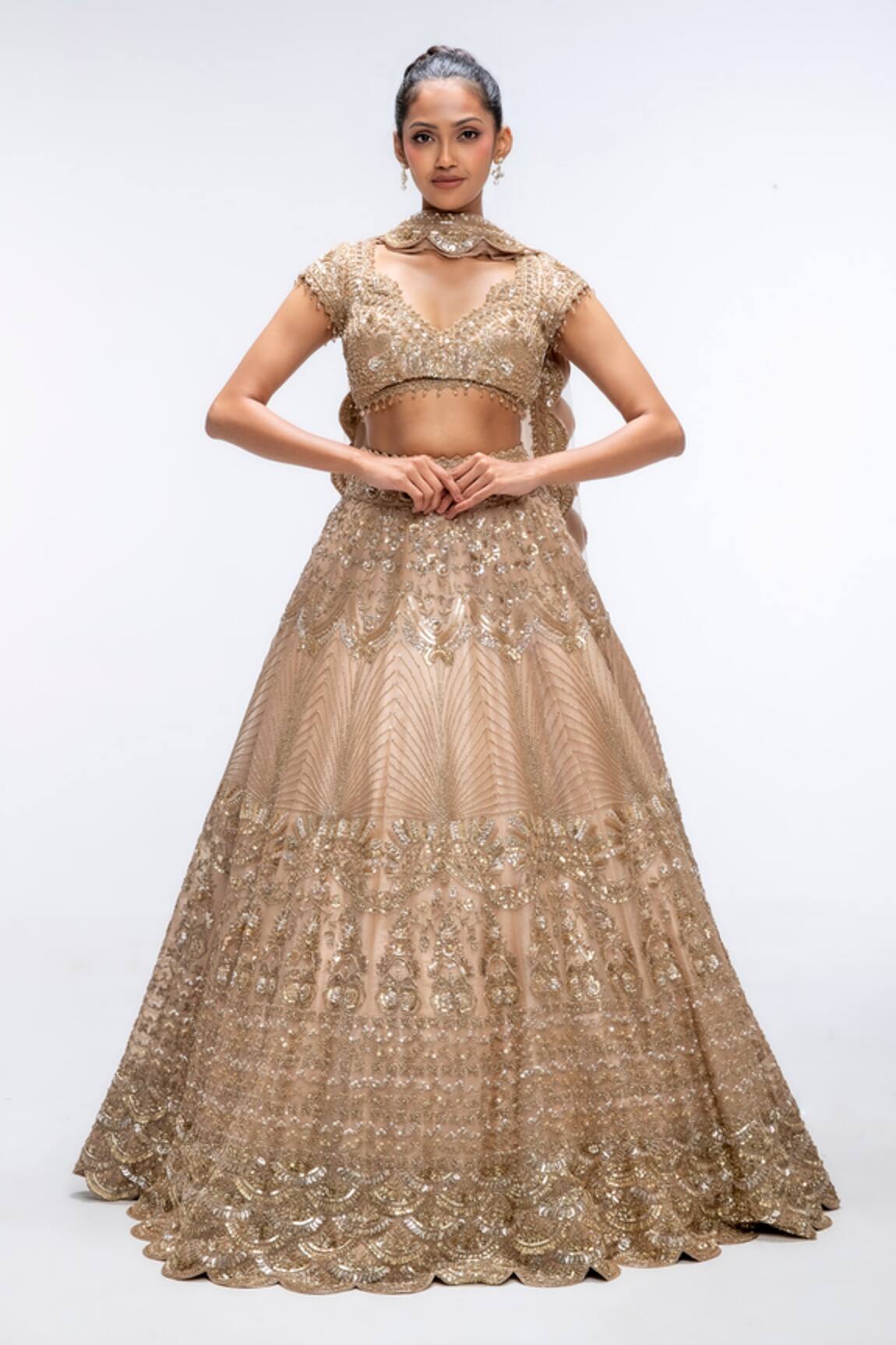 Mirroir Scallop Embellished Lehenga Set