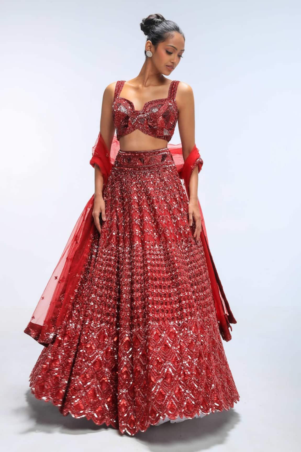 Mirroir Sequin Embroidered Lehenga Set