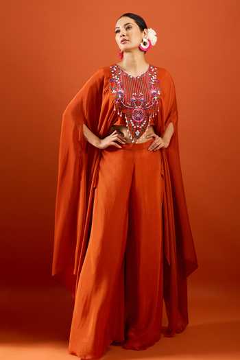 Samyukta Singhania Embroidered Blouse & Palazzo Set 