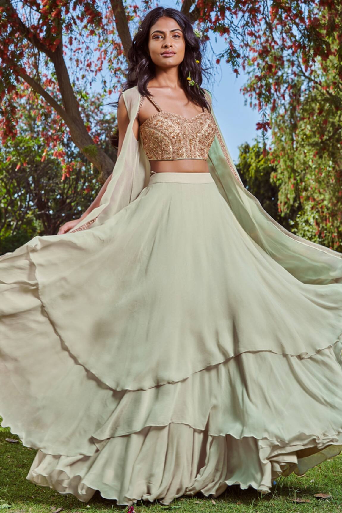 Sana Barreja Jacket Lehenga Set