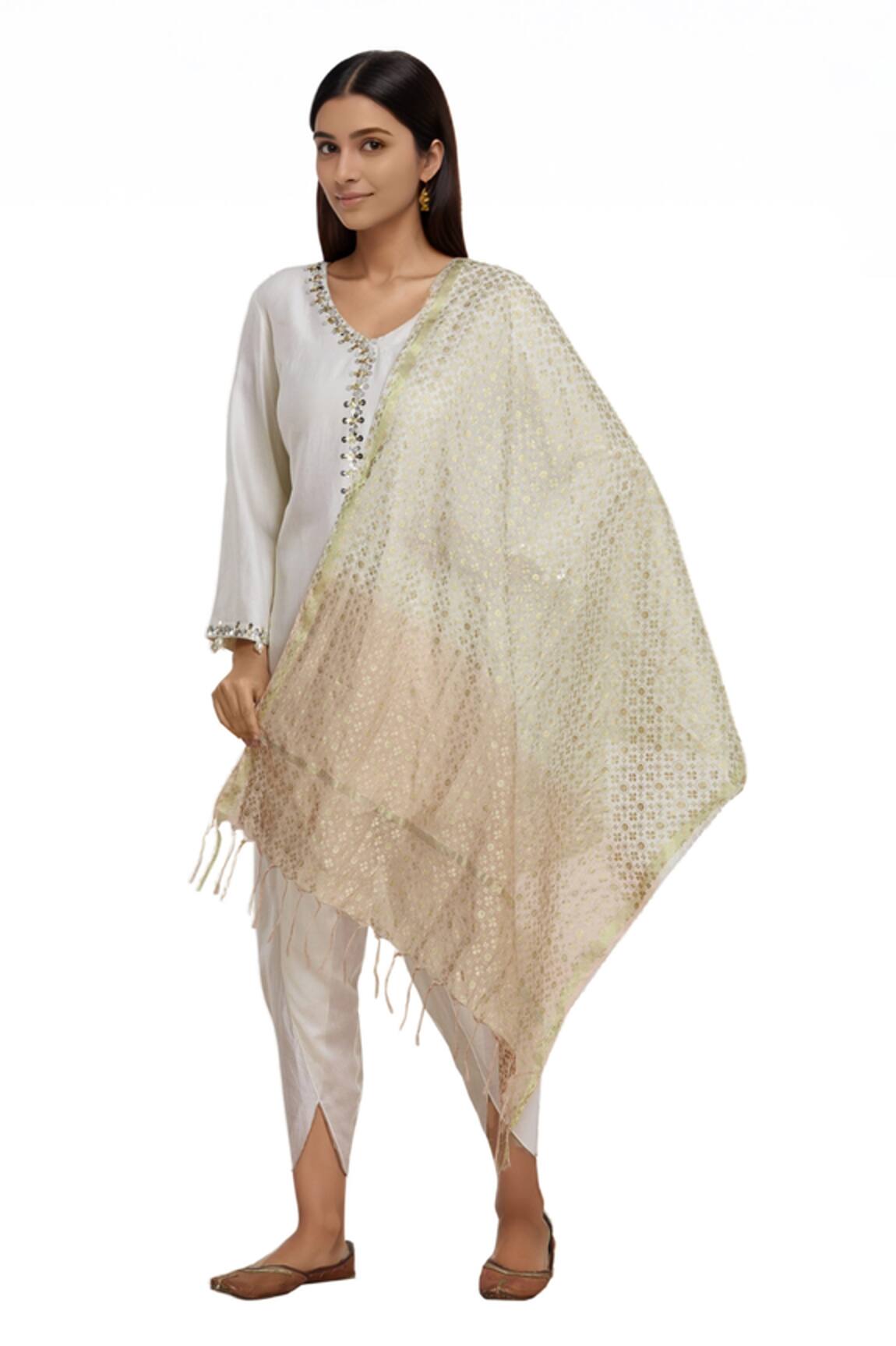 Seema Nanda Chanderi Kurta Dhoti Pant Set