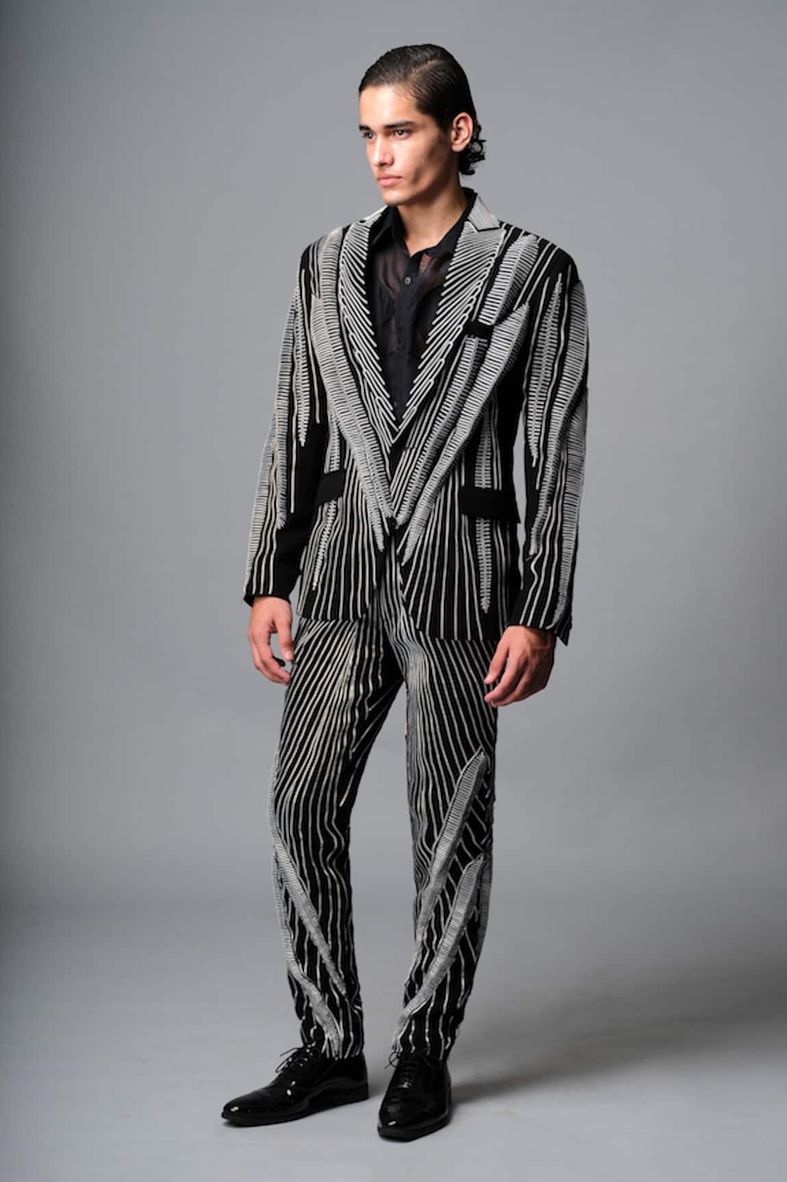 Vivek Patel Stryke Embroidered Blazer & Trousers Set