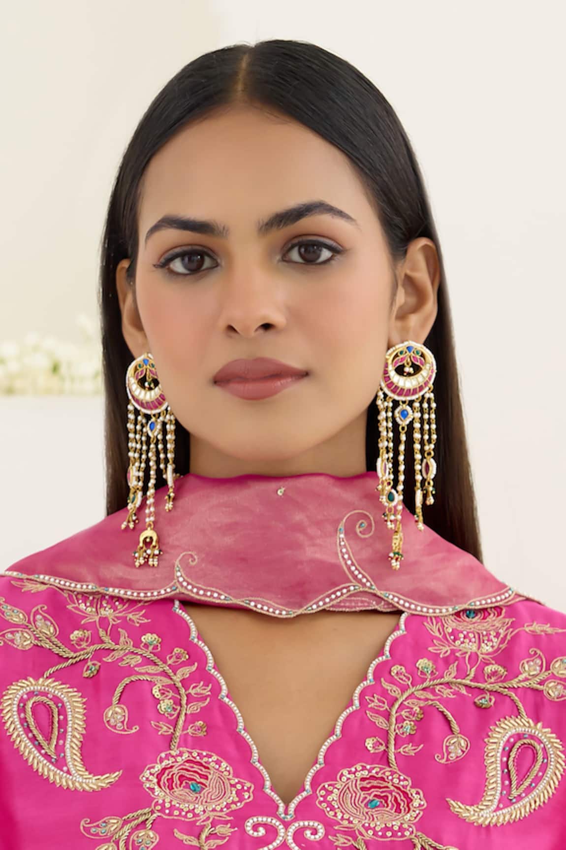 MAISARA JEWELRY Mayil Embellished Earrings