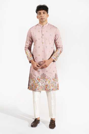 Rng Safawala Resham & Sequins Embroidered Kurta Set