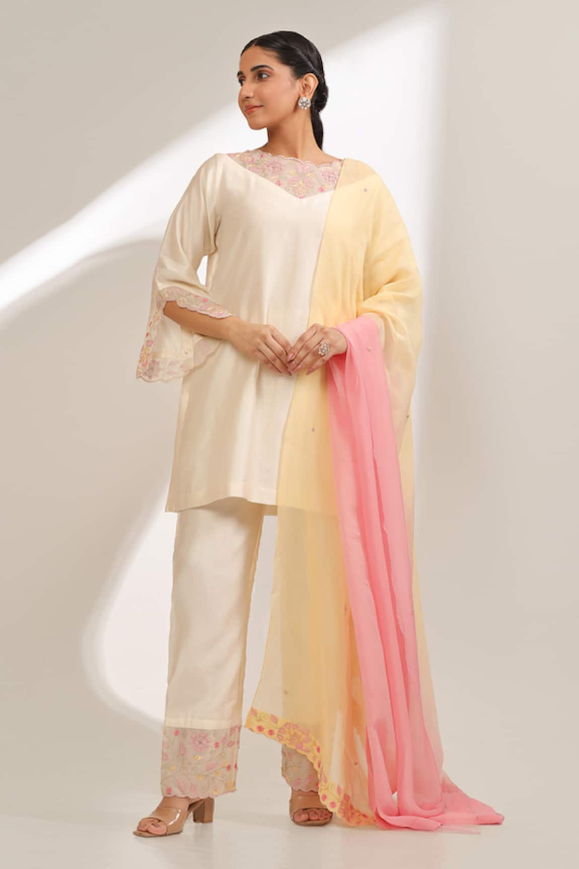 Laxmishriali Arabella Chanderi Kurta Pant Set